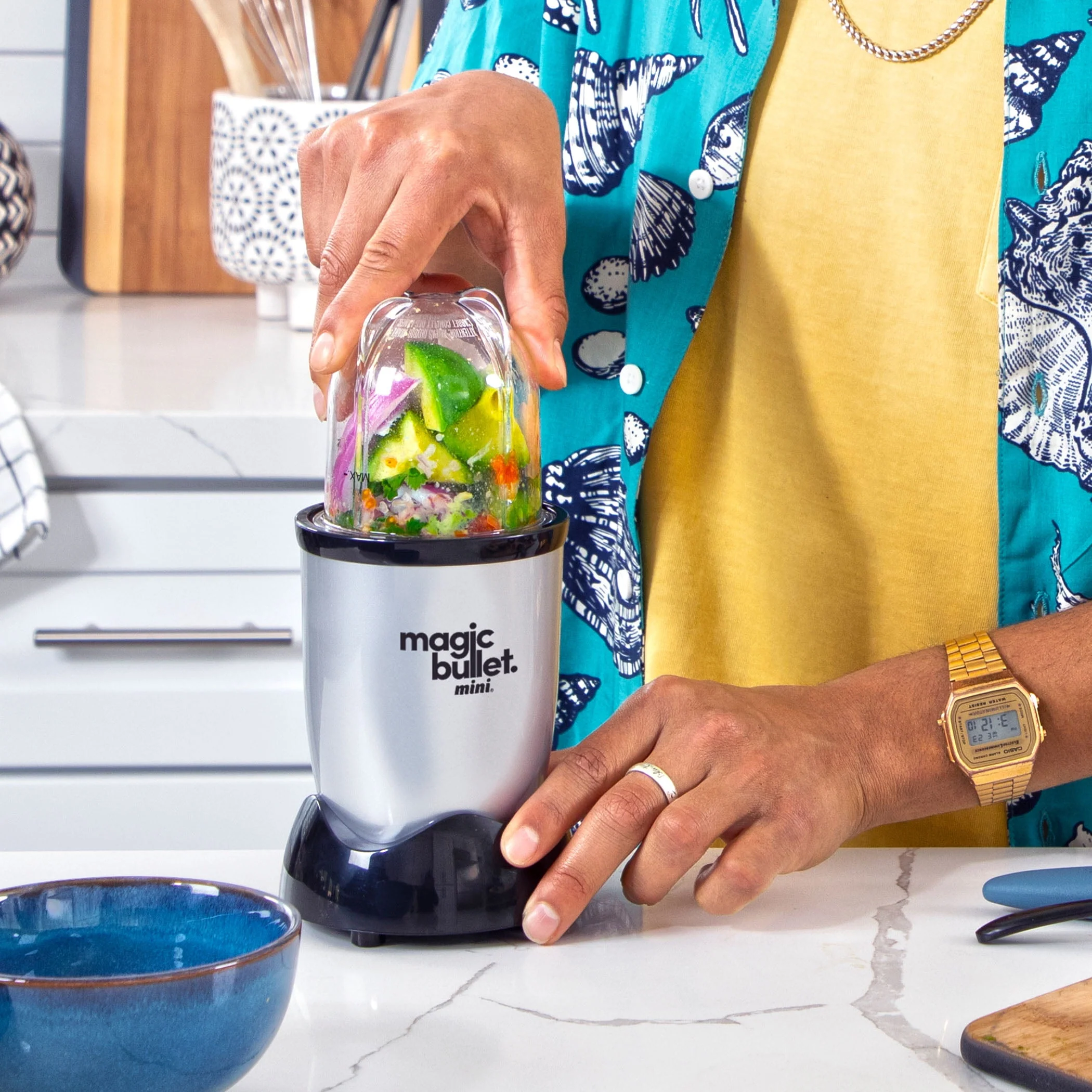 Mini 14 oz. Compact Personal Blender Silver/Black - Image 7