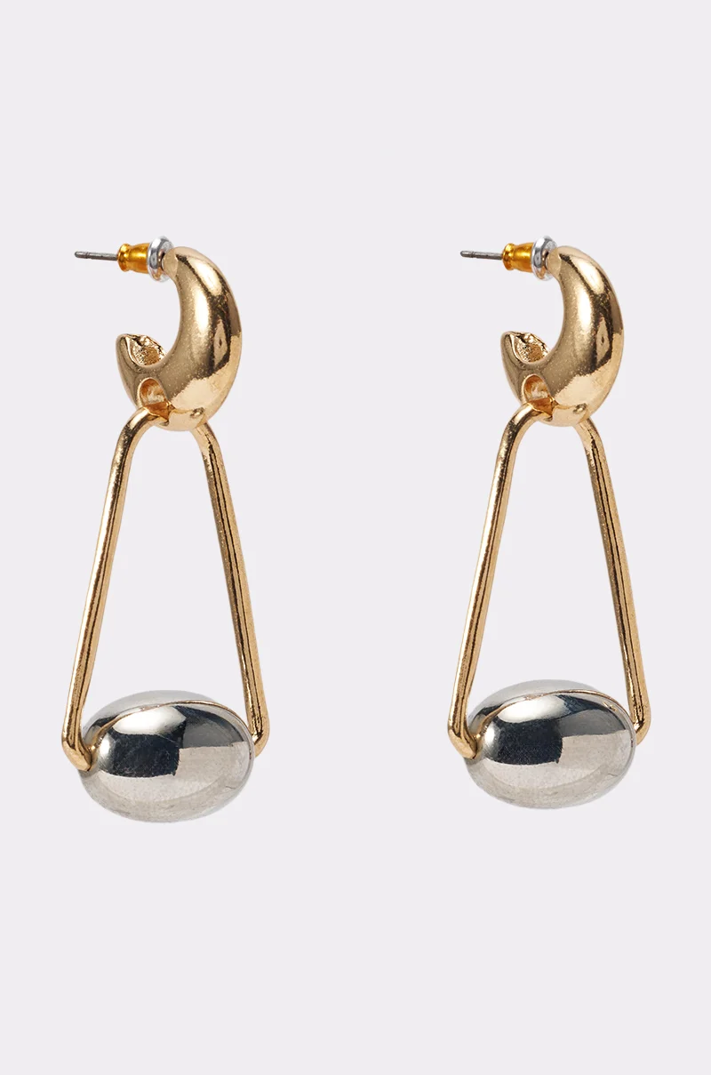 GEOMETRIC DANGLE DROP EARRINGS - Akira Store