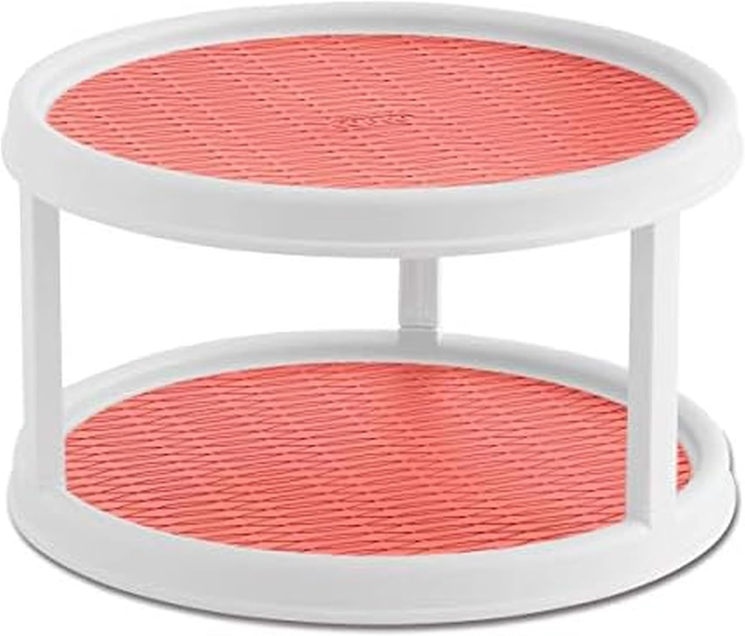 Copco Non-Skid Turntable, 2-Tier, 12-Inch, Durable & Easy Clean, White/Gray