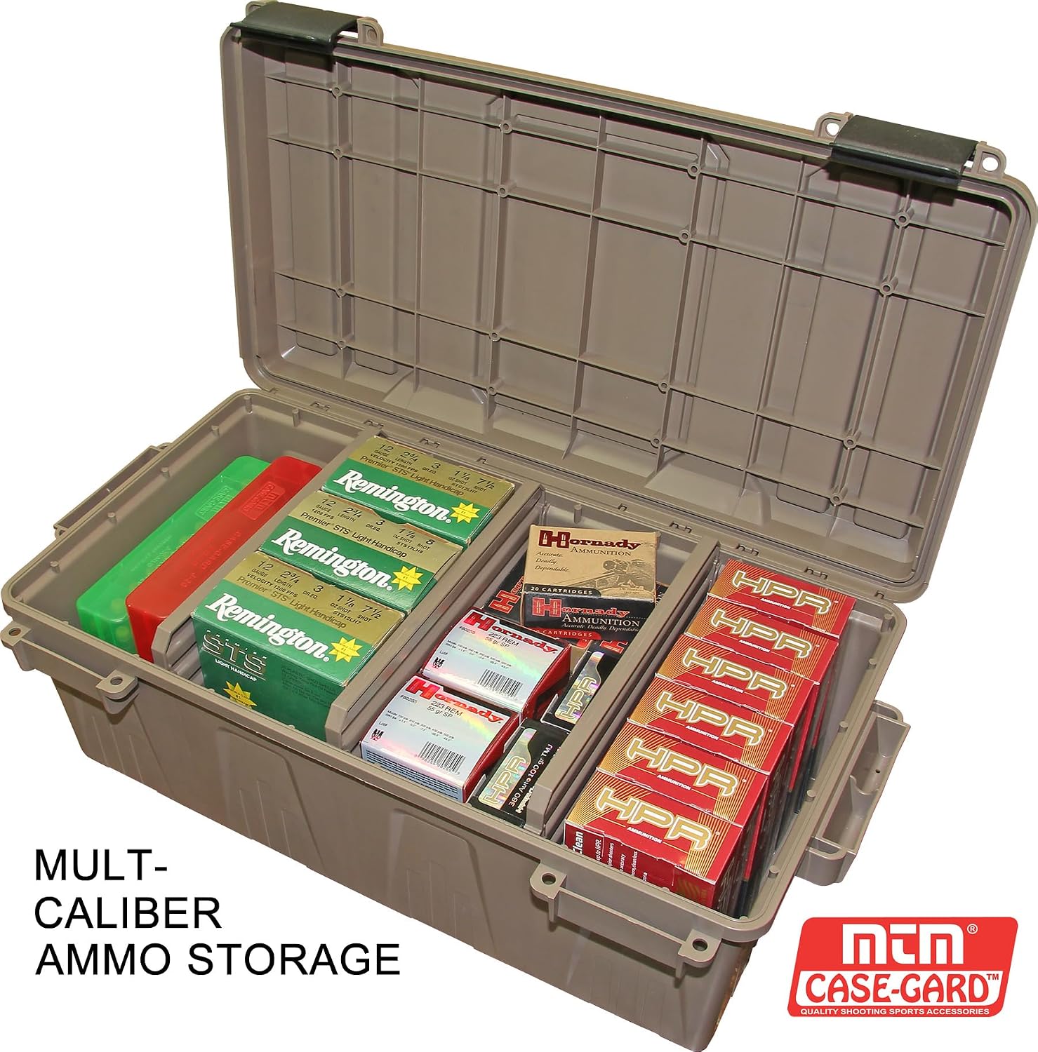 MTM ACDC30 Divided Ammo Crate Utility Box, Outdoor Gear & Tool Storage, Water-Resistant, Stackable, Snap Latch, 21