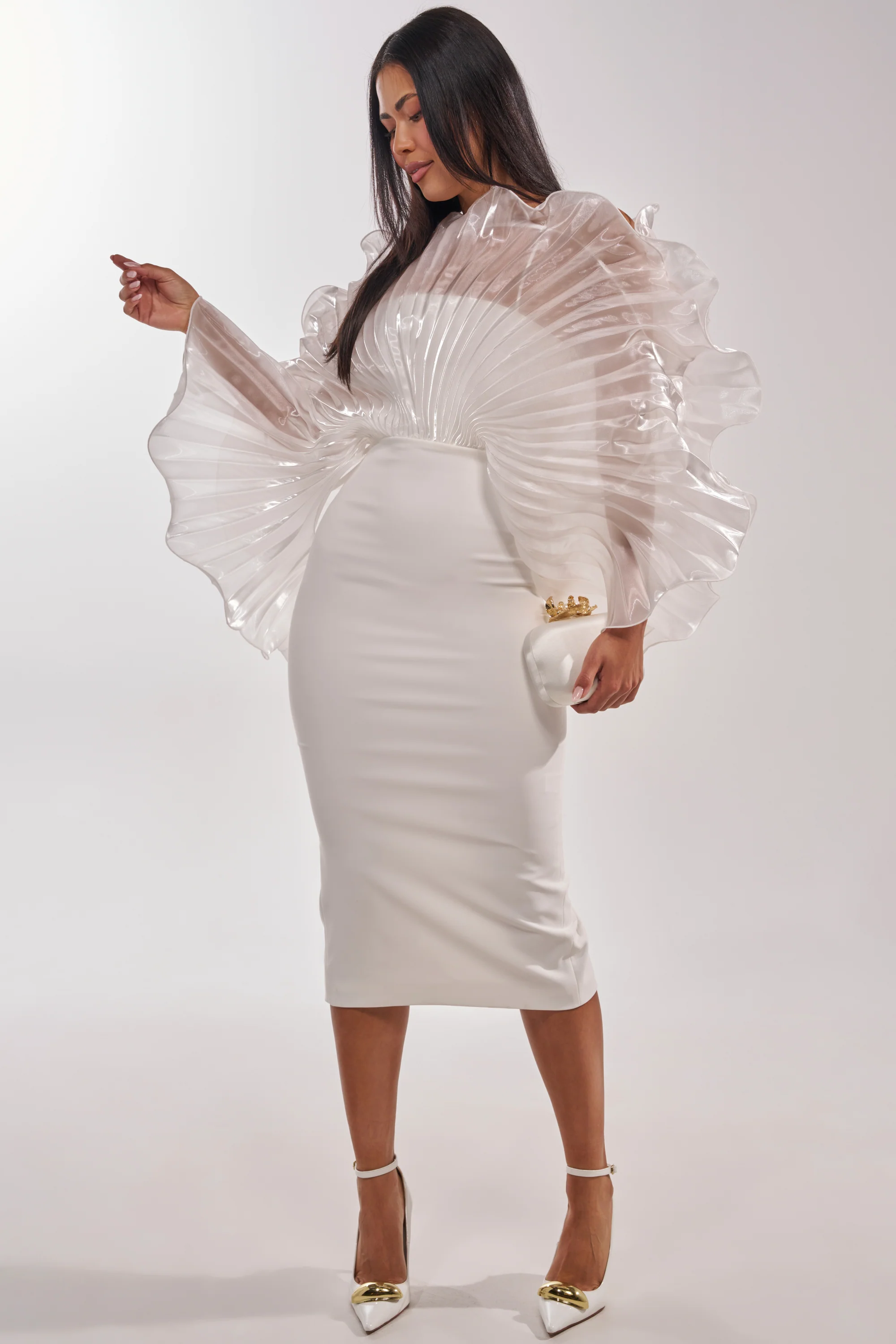 BY THE SEA SHORE BANDAGE MIDI DRESS - Akira Store