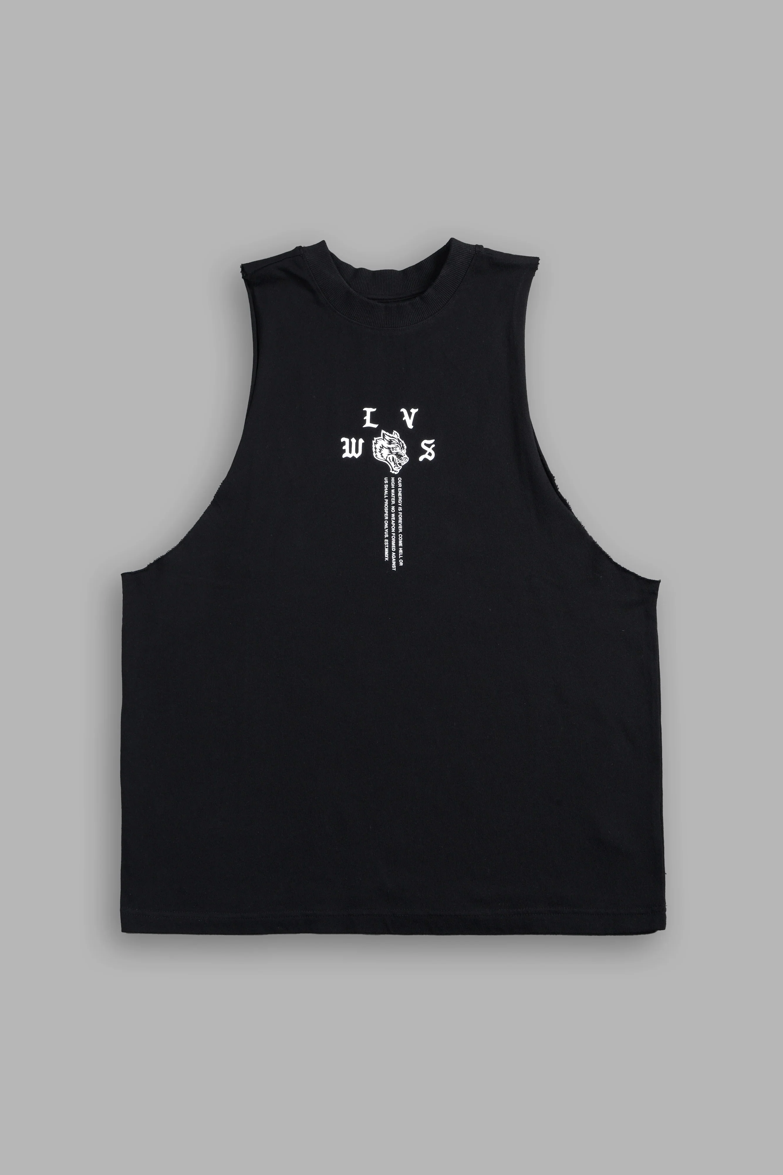 Dama De Las Rosas Tommy Muscle Tee In Black