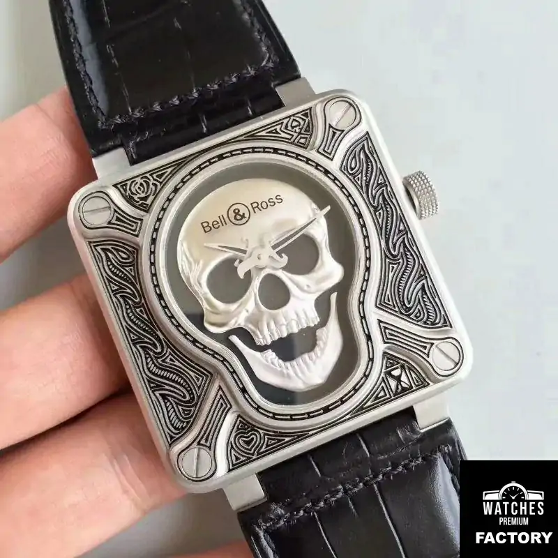 Bell & Ross BR 01 Burning Skull Black Dial