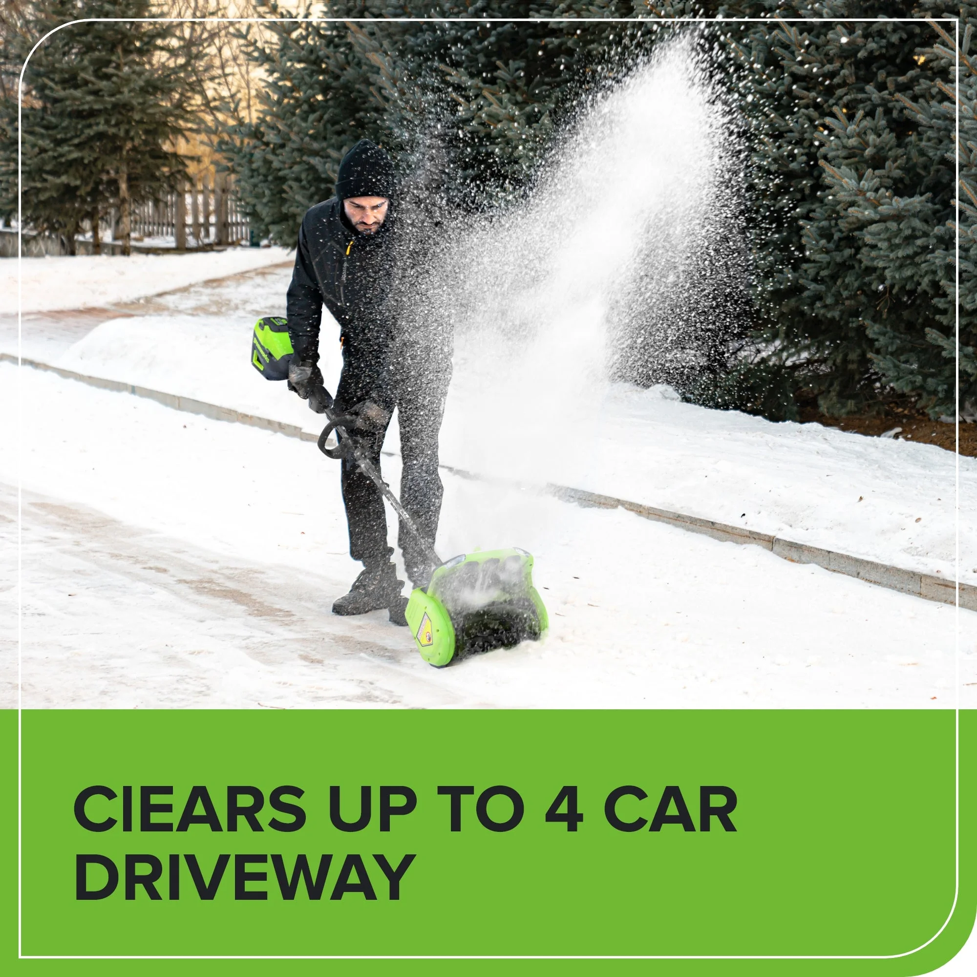 Open Box 80V 12" Cordless Battery LED Snow Shovel with Directional Vanes, 4.0Ah Battery and Charger - Image 9