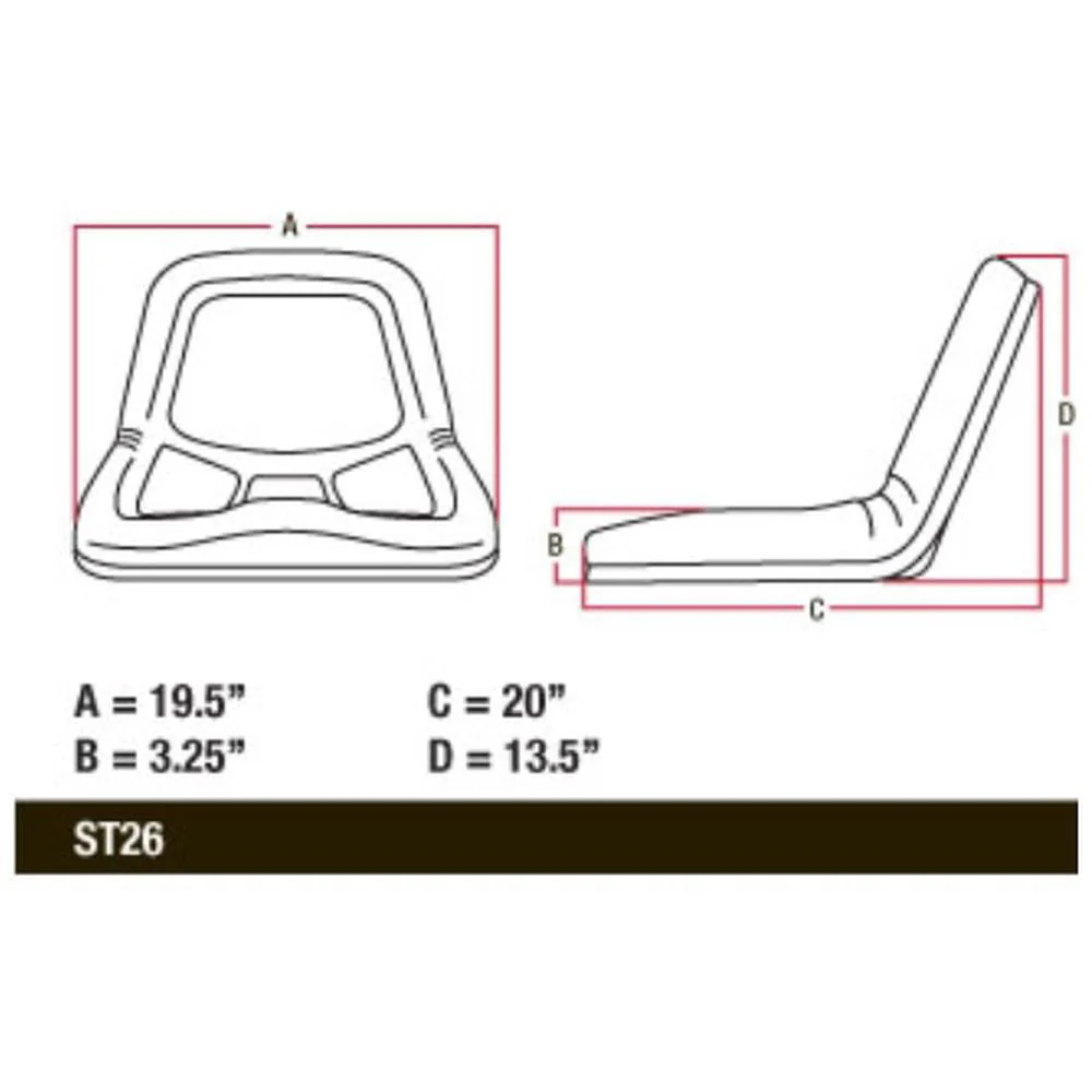 Highback Seat Fits Cub Cadet Lawn Tractor Image 4