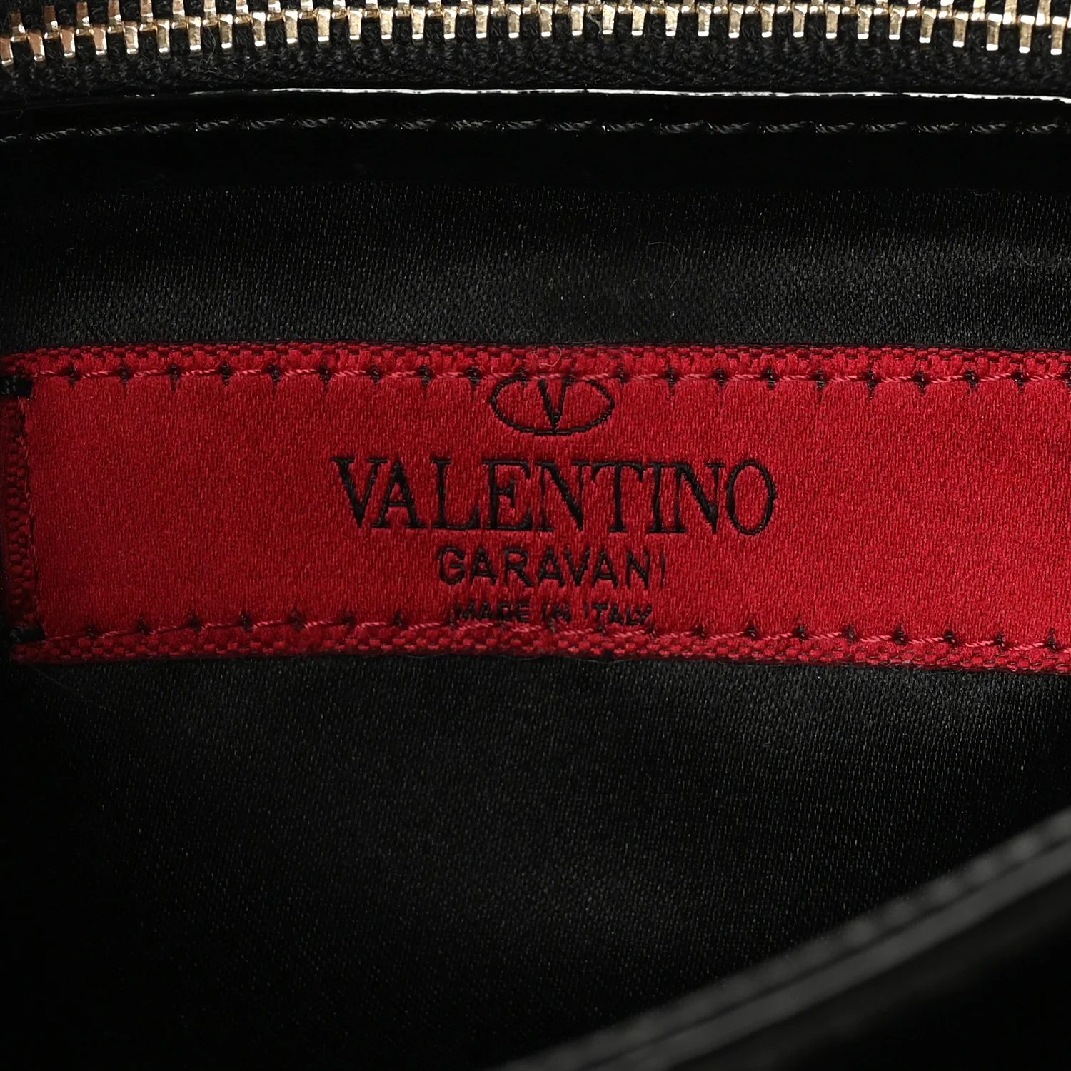 Patent Rockstud Flip Lock Flap Black