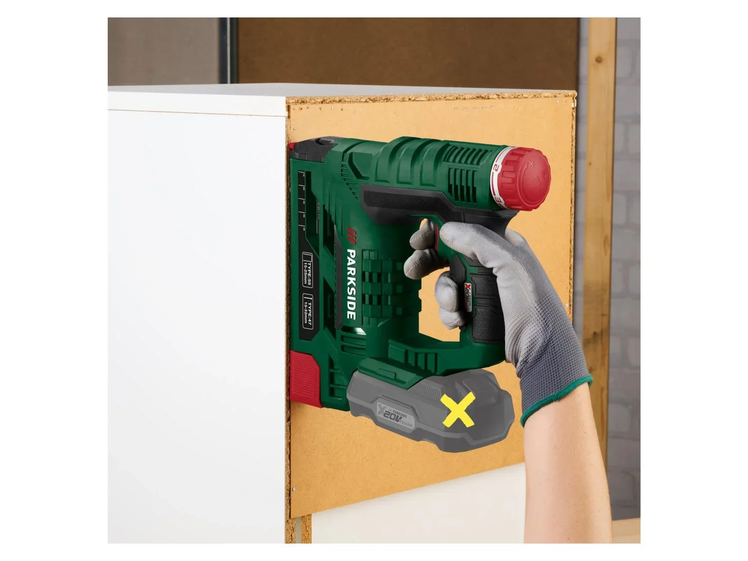 PARKSIDE Agrafeuse sans fil PAT 20-Li A1, 20 V
