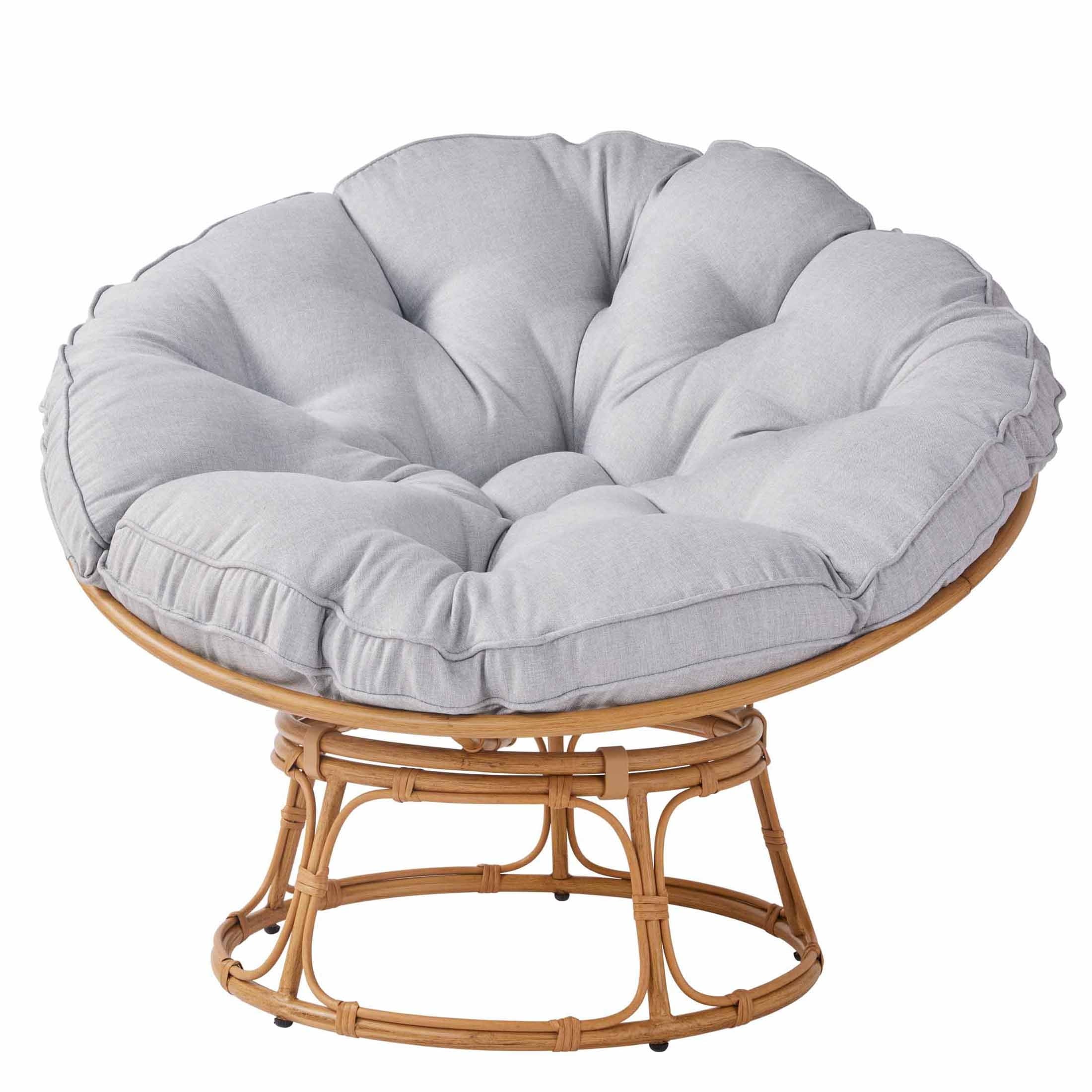 Better Homes & Gardens Papasan Accent Chair, Gray Linen