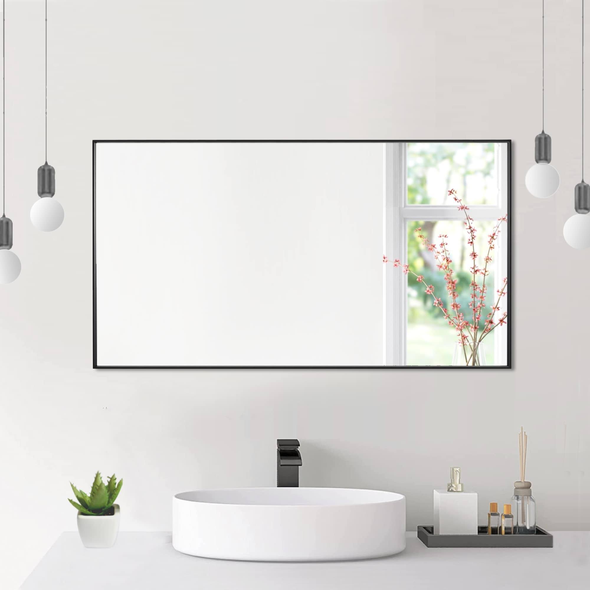 Ledel Aluminum Framed Bathroom Vanity Mirror Rectangle Wall Mirror - 36