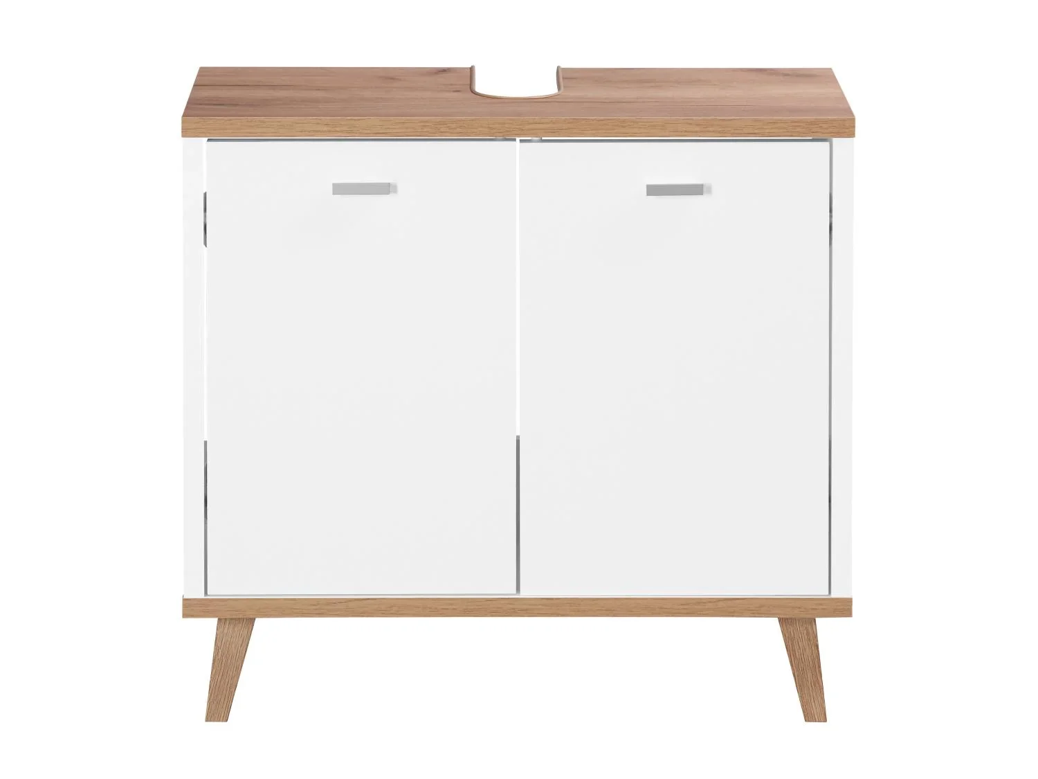 LIVARNO Meuble sous-vasque Corfu, 60 x 55 x 28 cm, blanc/imitation chne