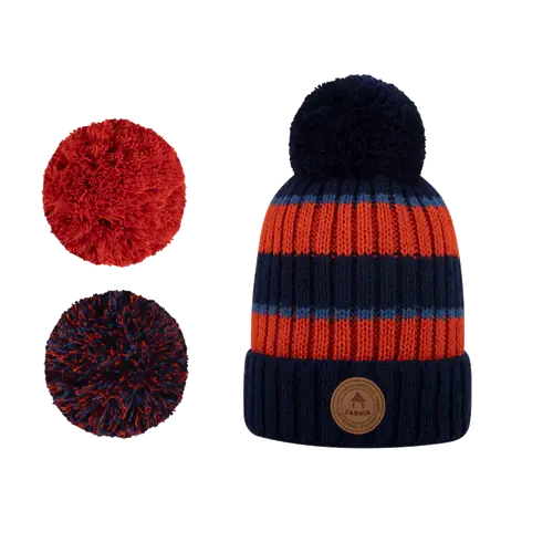 Bonnet Iced Coffee Bleu marine & Orange