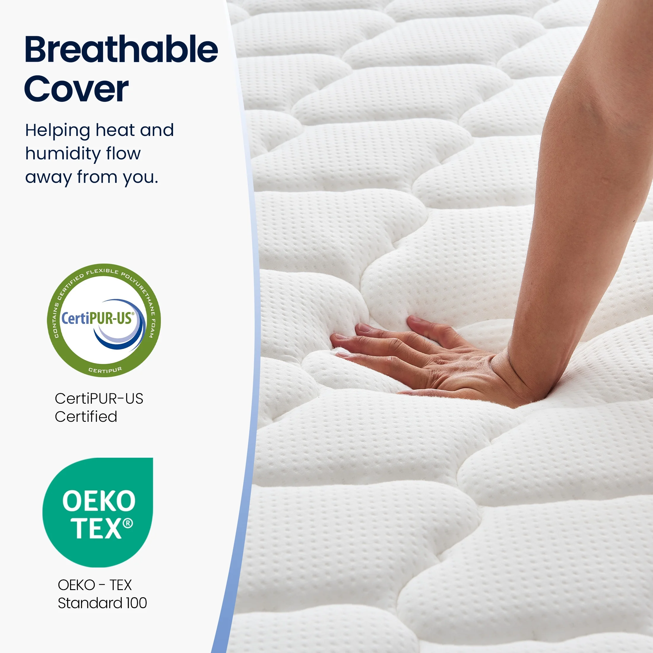 10" King Mattress, Medium Firm Memory Foam Mattress in a Box, Motion Isolation | Focalsweet Auth.(King/10 in) - Image 2