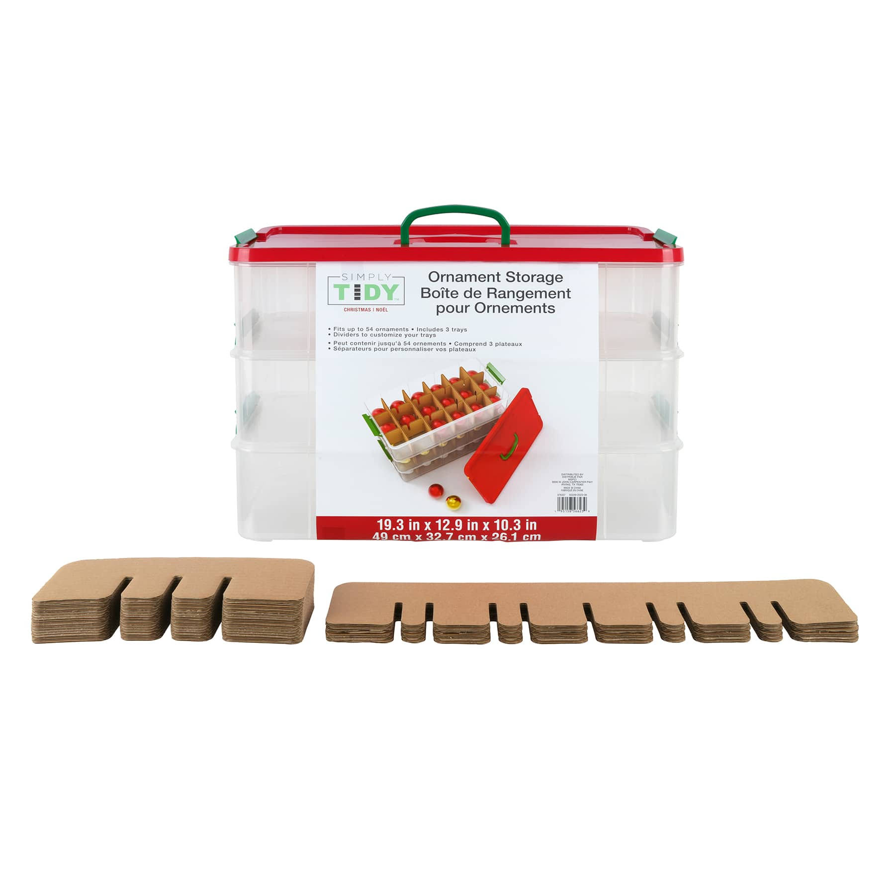 Simply Tidy 3-Layer Christmas Ornament Storage Box - 19.3