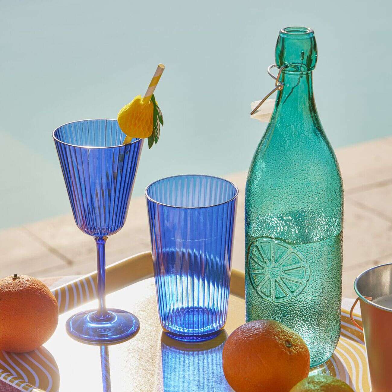 Gobelet plastique bleu 40cl