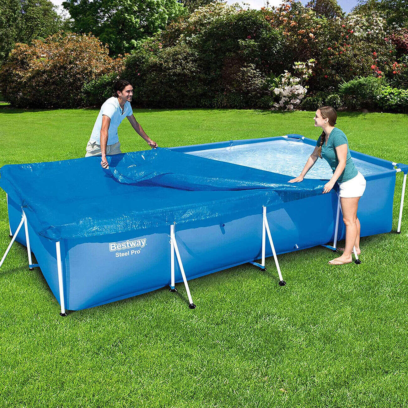 Bâche de protection piscine tubulaire 400 x 211 cm
