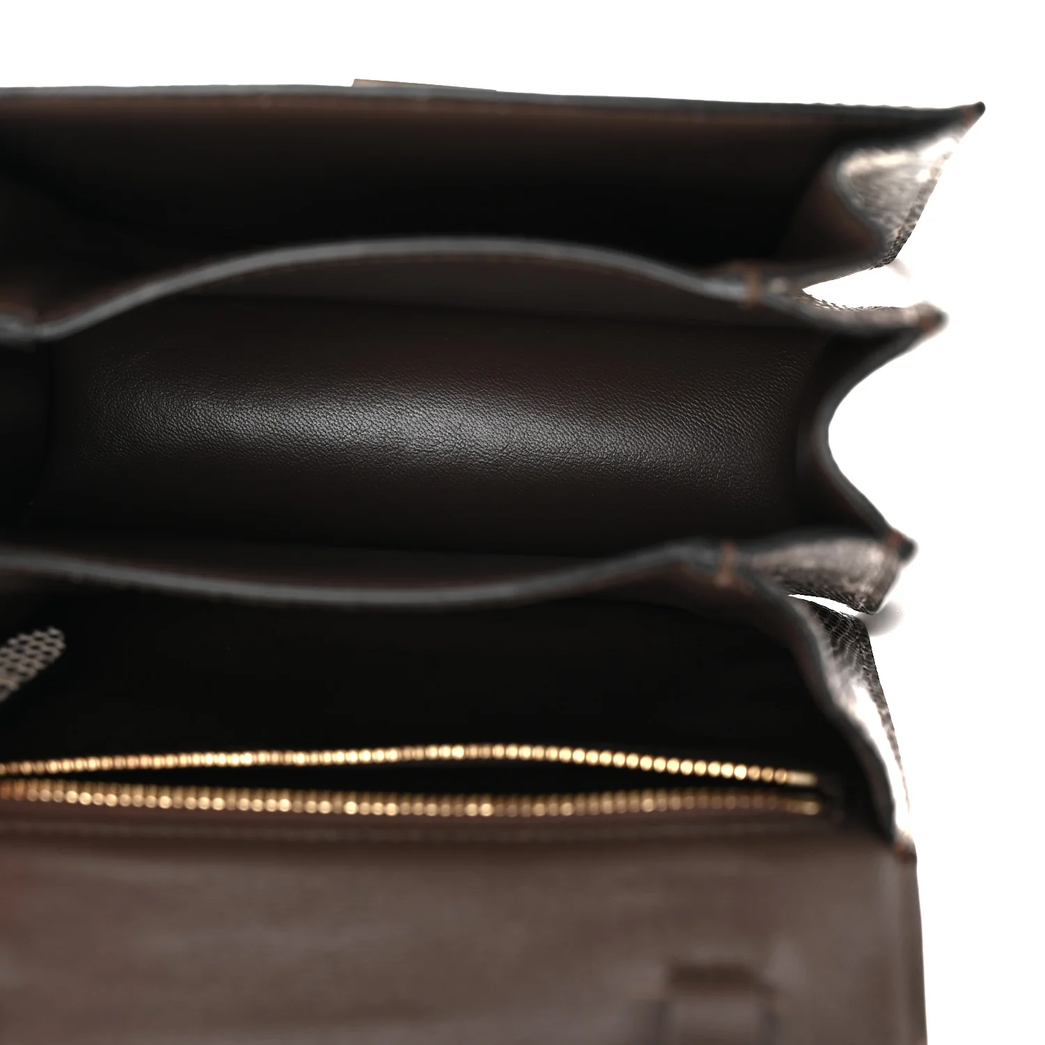 Lizard Small Classic Box Flap Bag Natural
