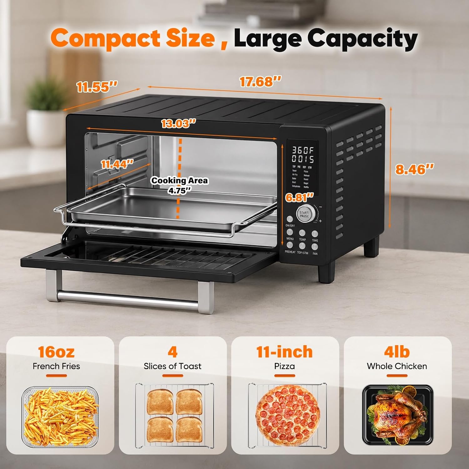 Nuwave Bravo Pro Convection Air Fryer Combo, 2025 New and Improved