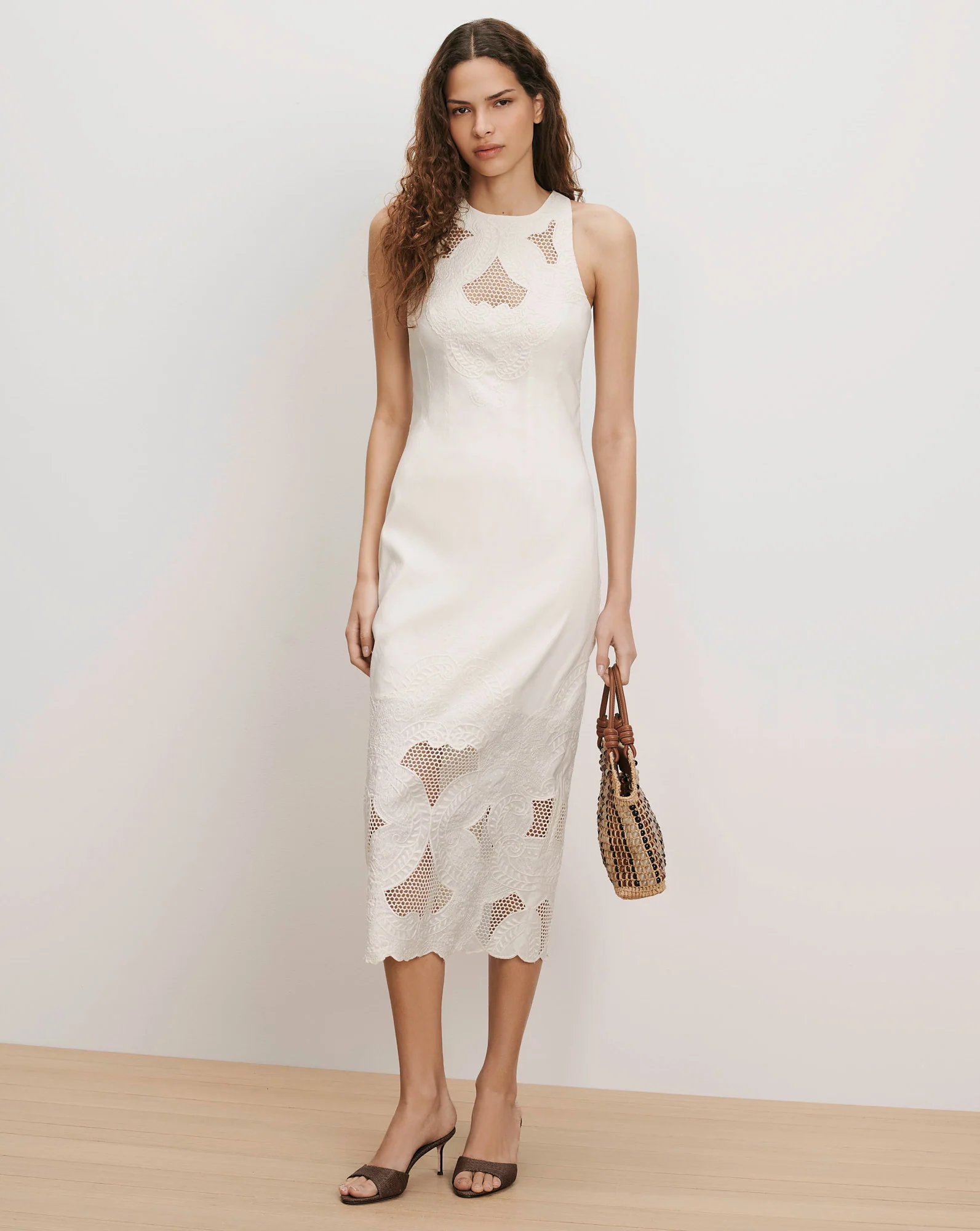 Upten Eyelet Midi Dress