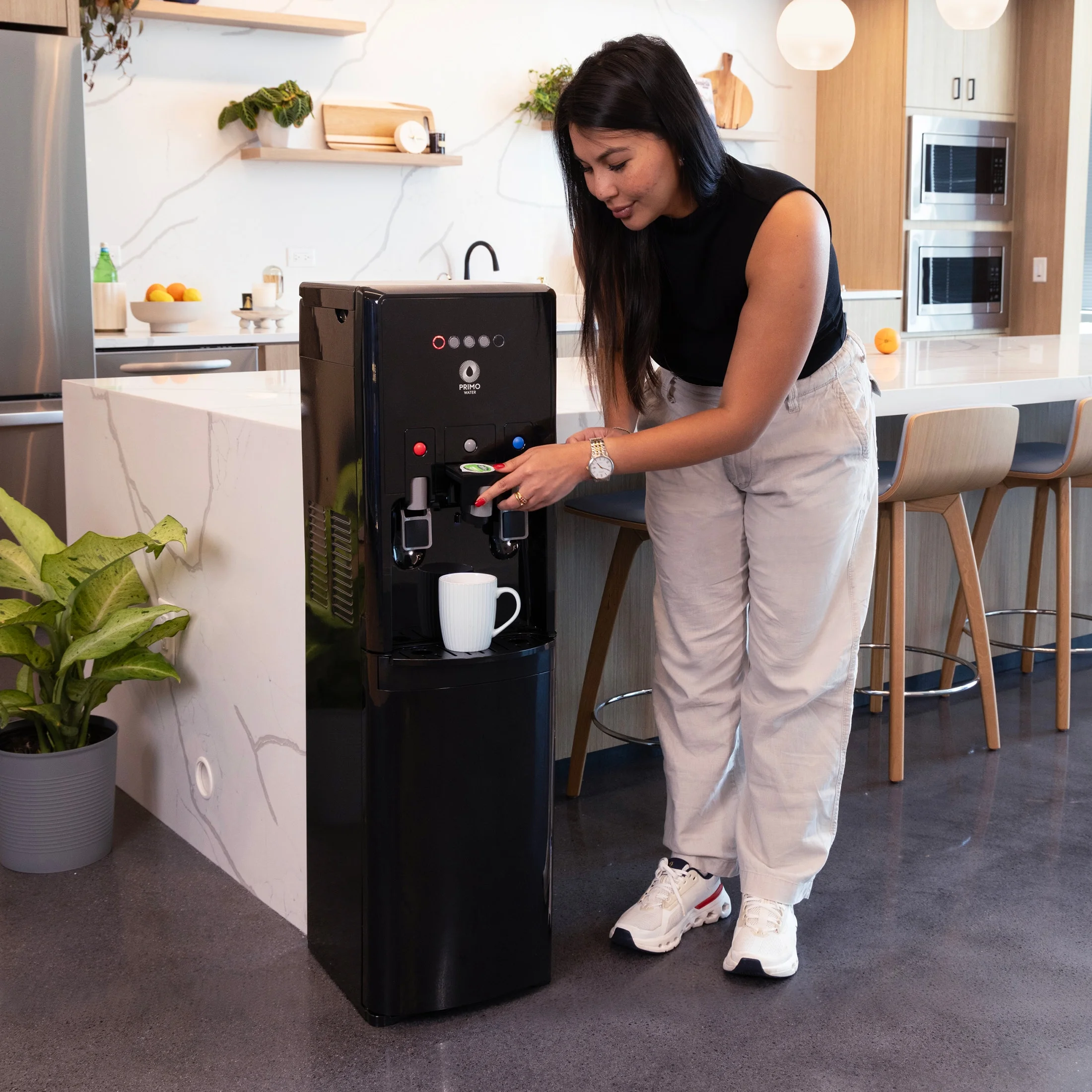Bottom Loading Pro 2 Temp Water Dispenser with Single-Serve Coffee Maker, Black(Black) - Image 10