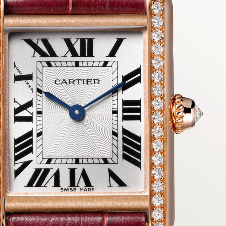 [Super Clone]TANK LOUIS  Rose Gold Diamond 22mm