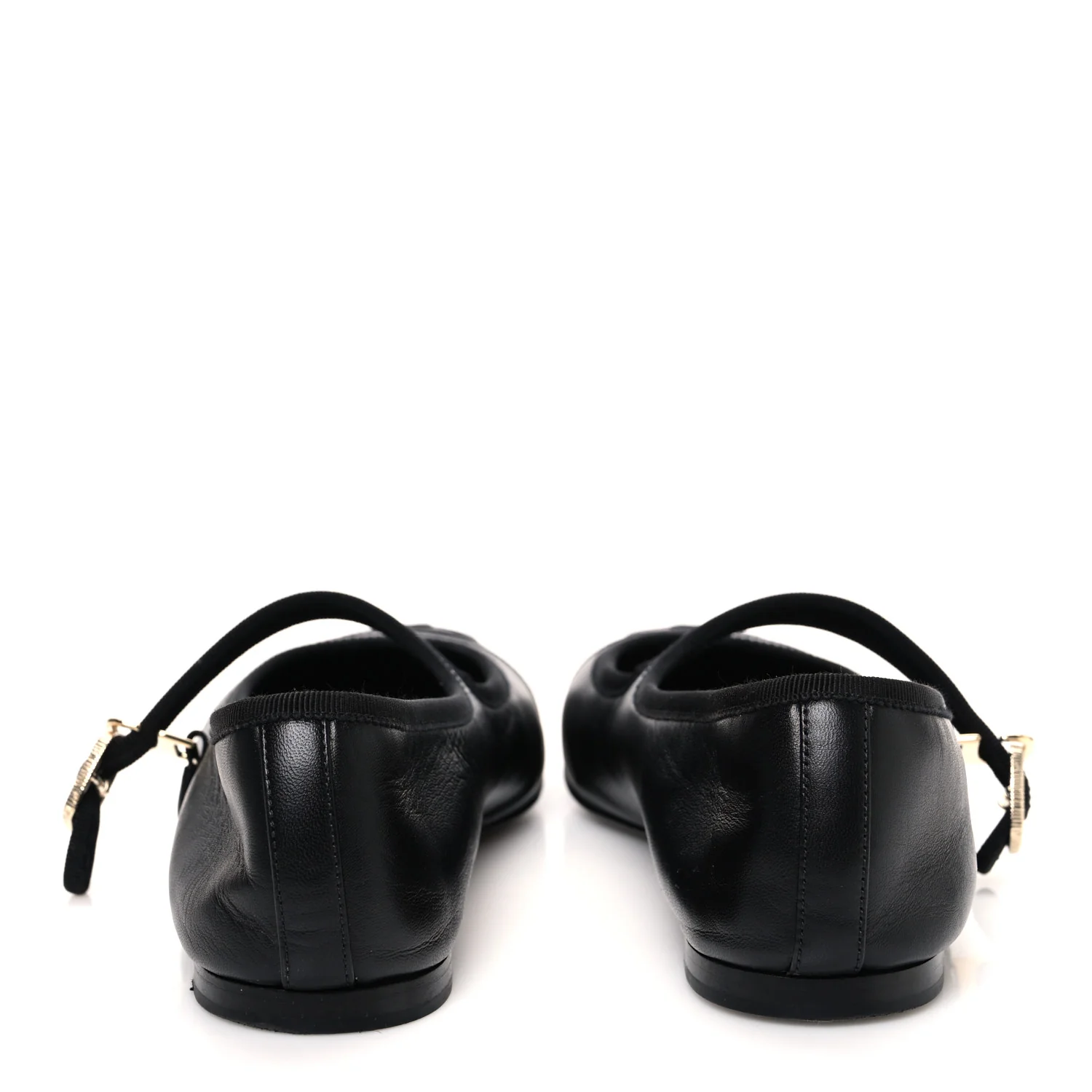 Lambskin Mary Jane Flats 40 Black