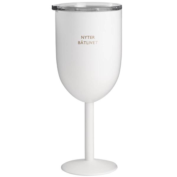 Termo vinglass nyter båtlivet 40 cl hvit