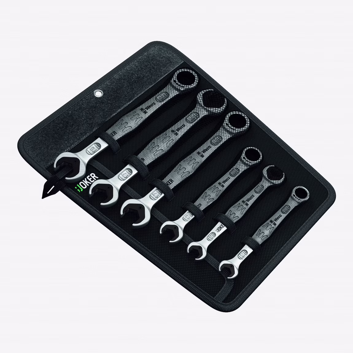 Wera 020022 Joker Ratcheting Combination / Double Open-Ended Wrench Set - 6 Piece