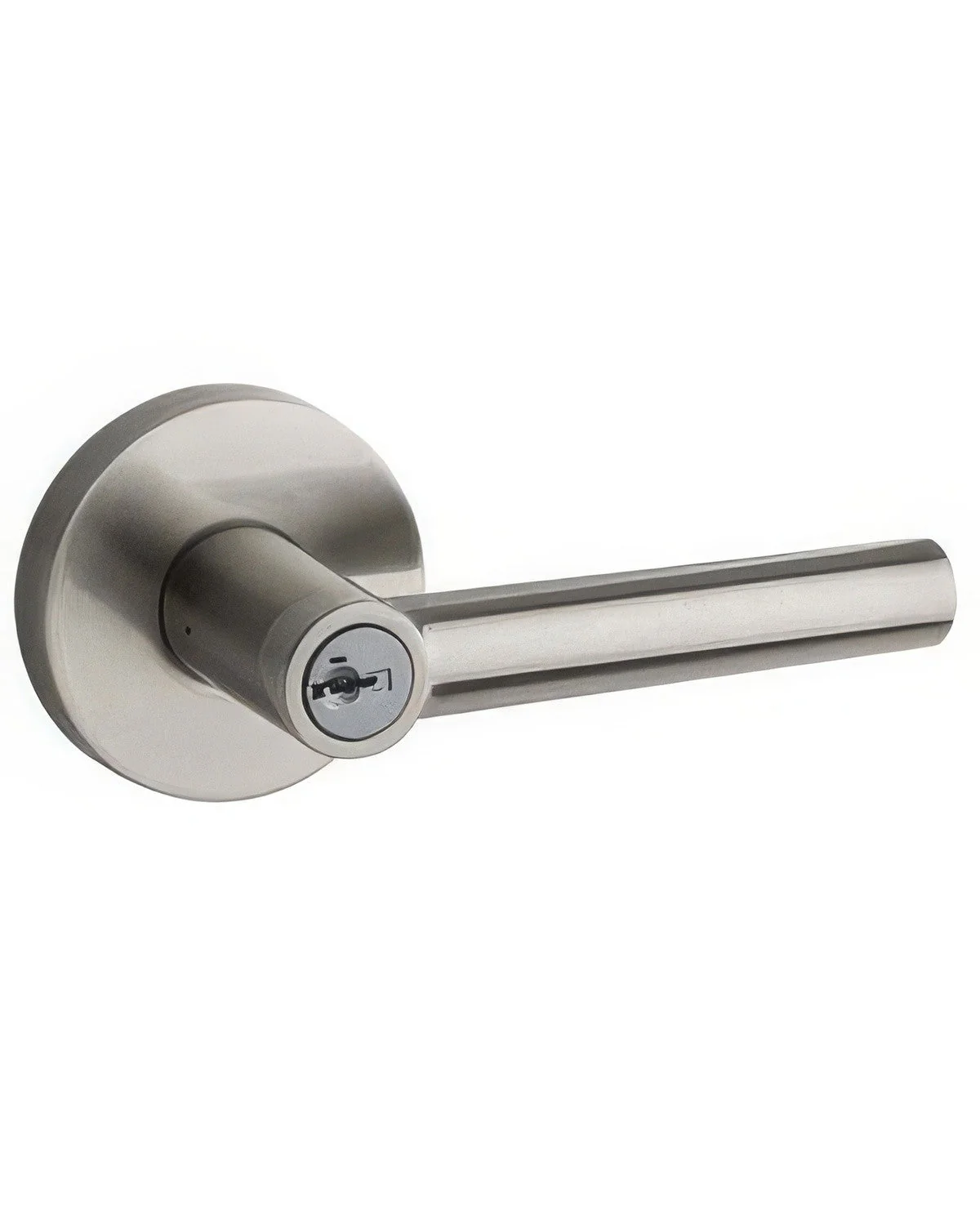 Kwikset 156MILRDT Milan Keyed Entry Door Lever with Round Rosette - TA Screen Specialist, Inc.
