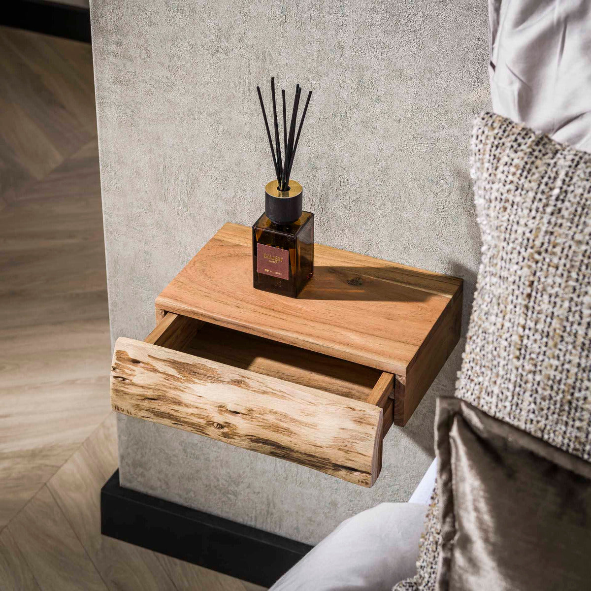 Fraaai - Jason nachtkastje zwevend acacia hout XS   set van 2