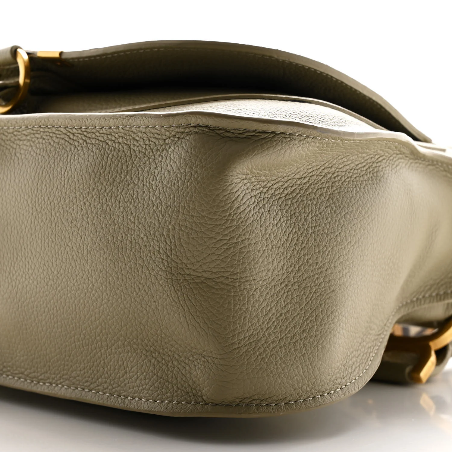 Calfskin Braided Medium Marcie Double Carry Slate Green