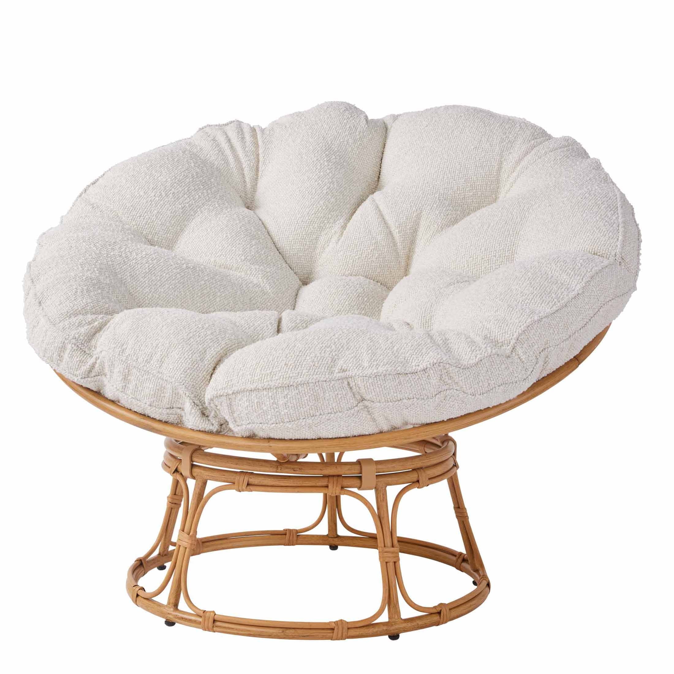 Better Homes & Gardens Papasan Accent Chair, Gray Linen