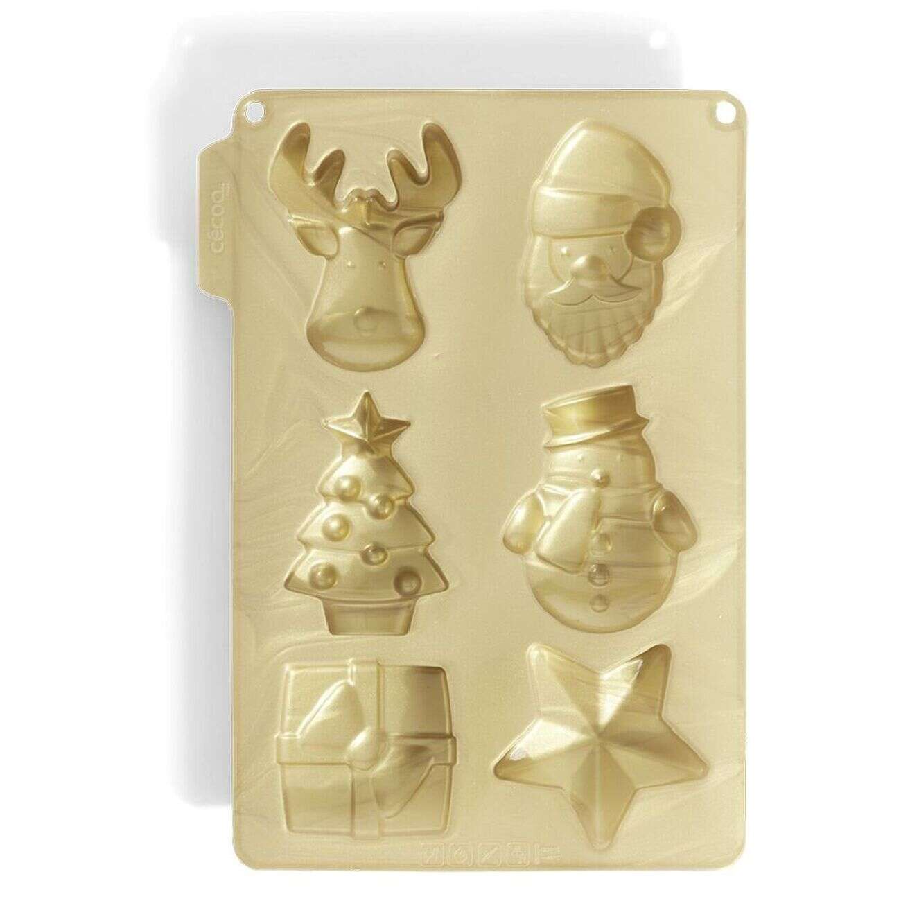 Moule silicone 6 formes de Noël 27x19xH2cm