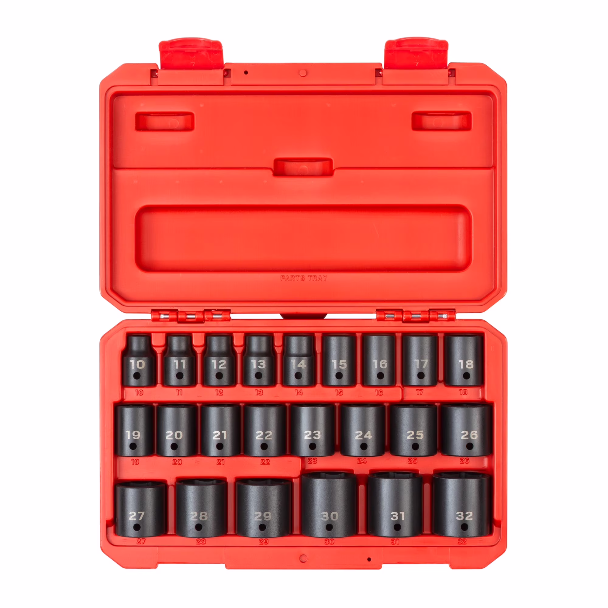 TEKTON 1/2 Inch Drive 6-Point Impact Socket Set with Case, 23-Piece (10-32 mm) | SID92322