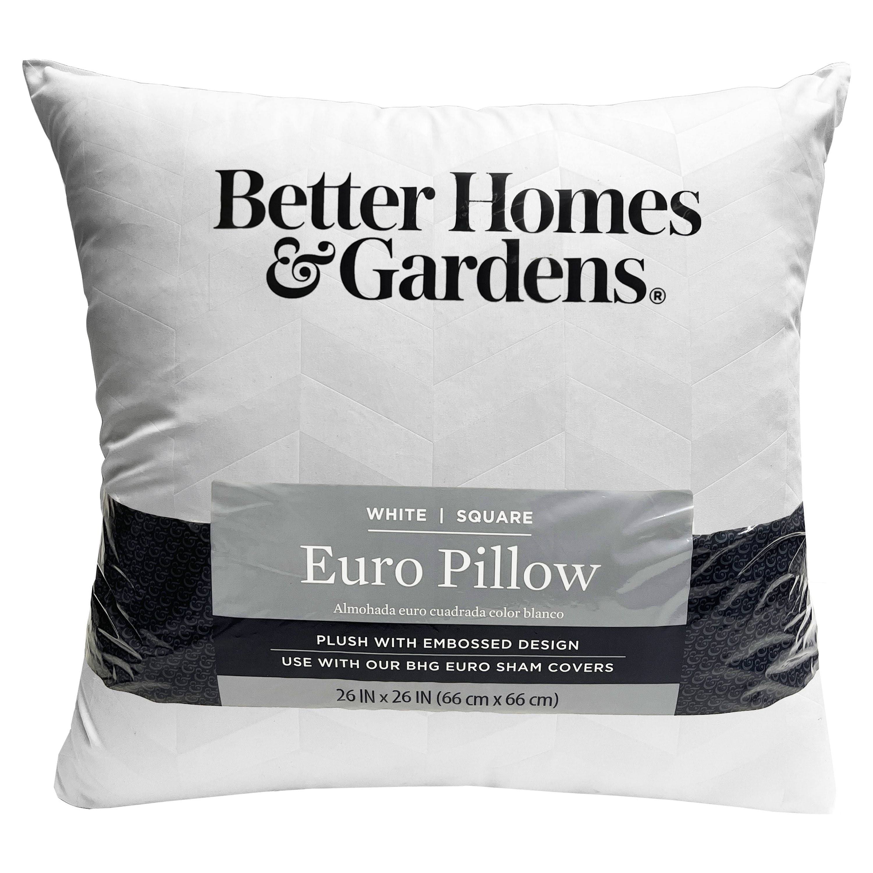 Better Homes and Gardens Euro Pillow, White
