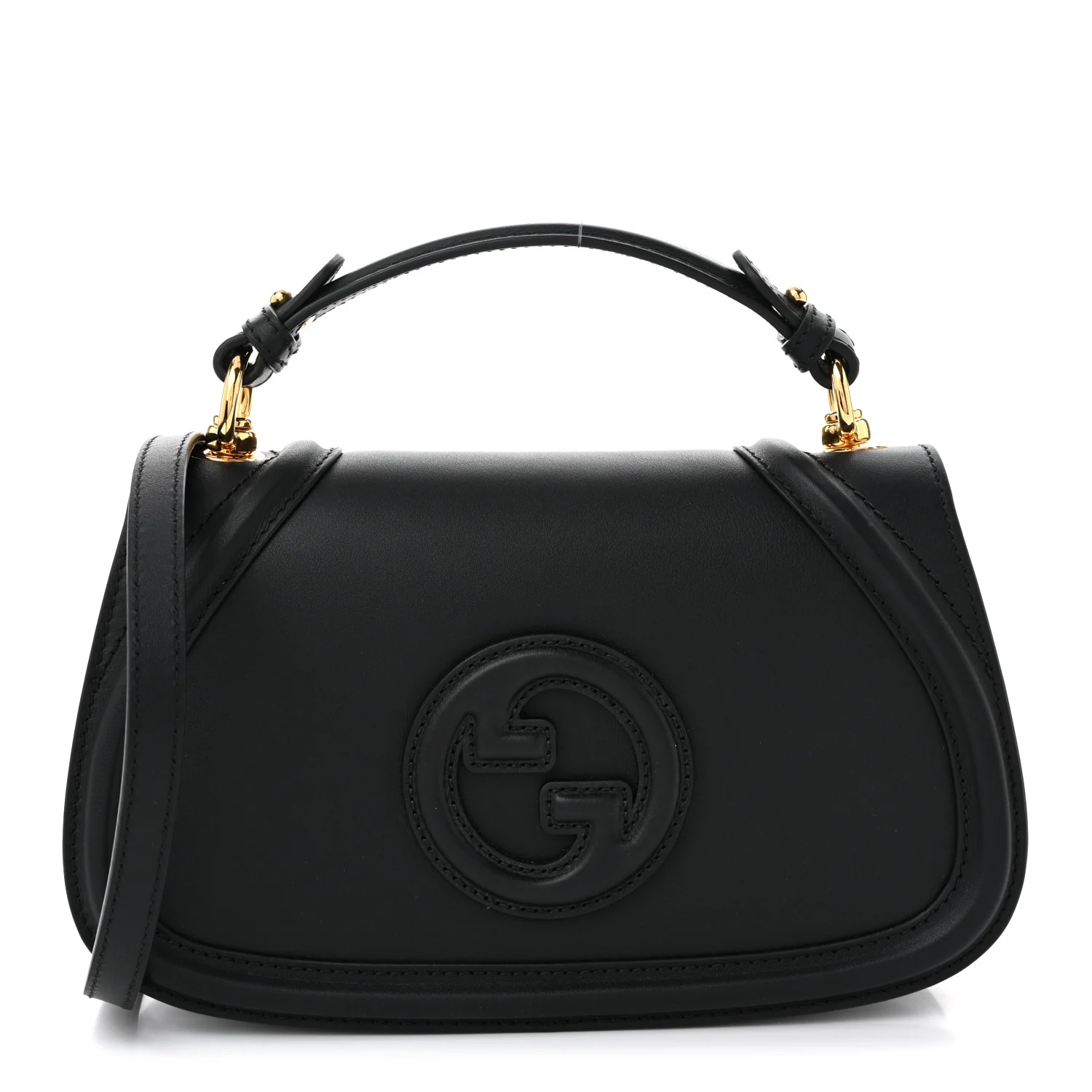 Roxy Calfskin Medium Blondie Top Handle Bag Black