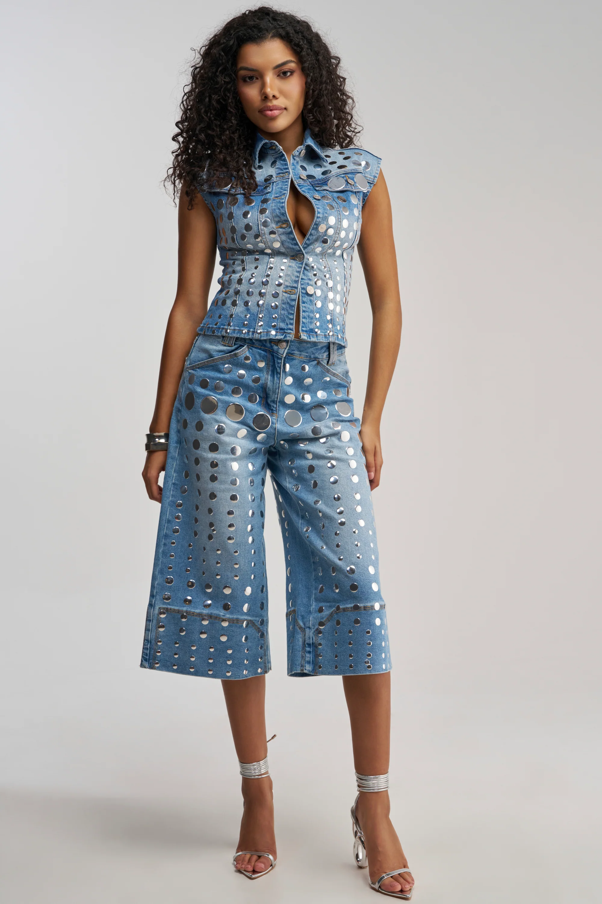 STUDS EVERYWHERE CULOTTE - Akira Store