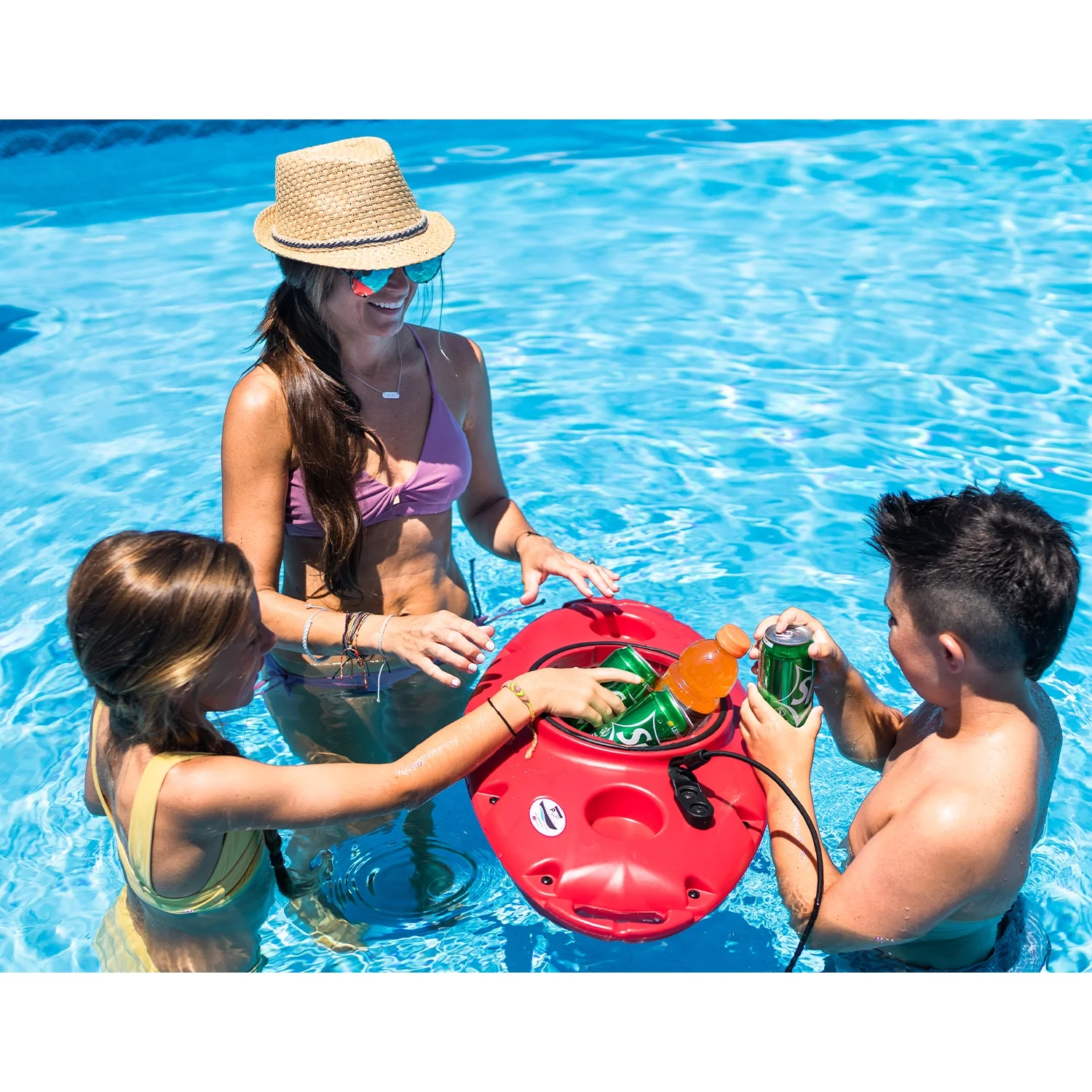 Pup 15 Quart Floating Beverage Cooler, Rose' All Day Pink(Rose All Day pink) - Image 8
