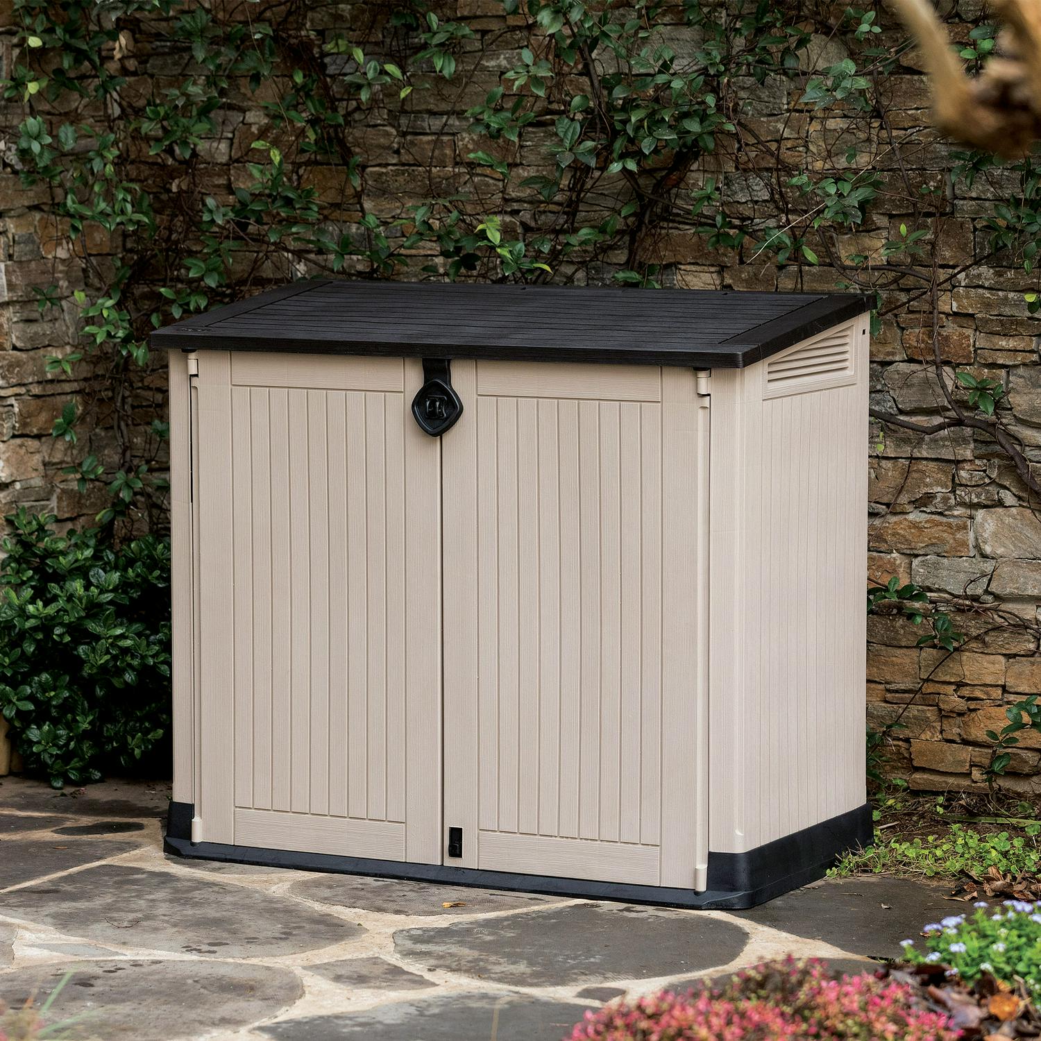 Abri de jardin Keter Store-It-Out Midi 30 pi³ en résine résistante aux intempéries, beige
