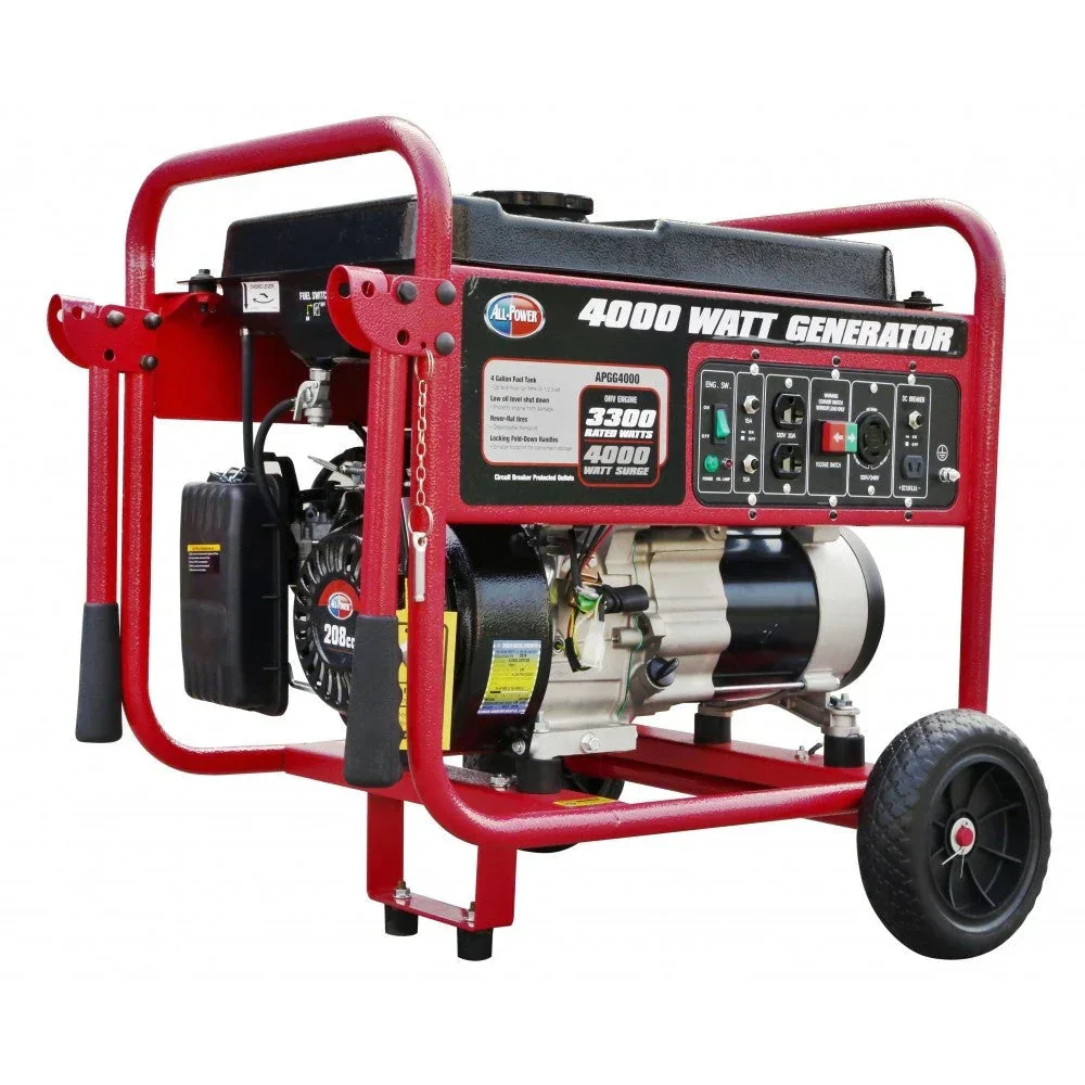APGG4000 4000W Portable Generator, Home Power Backup, RV & Hurricane Restoration Use