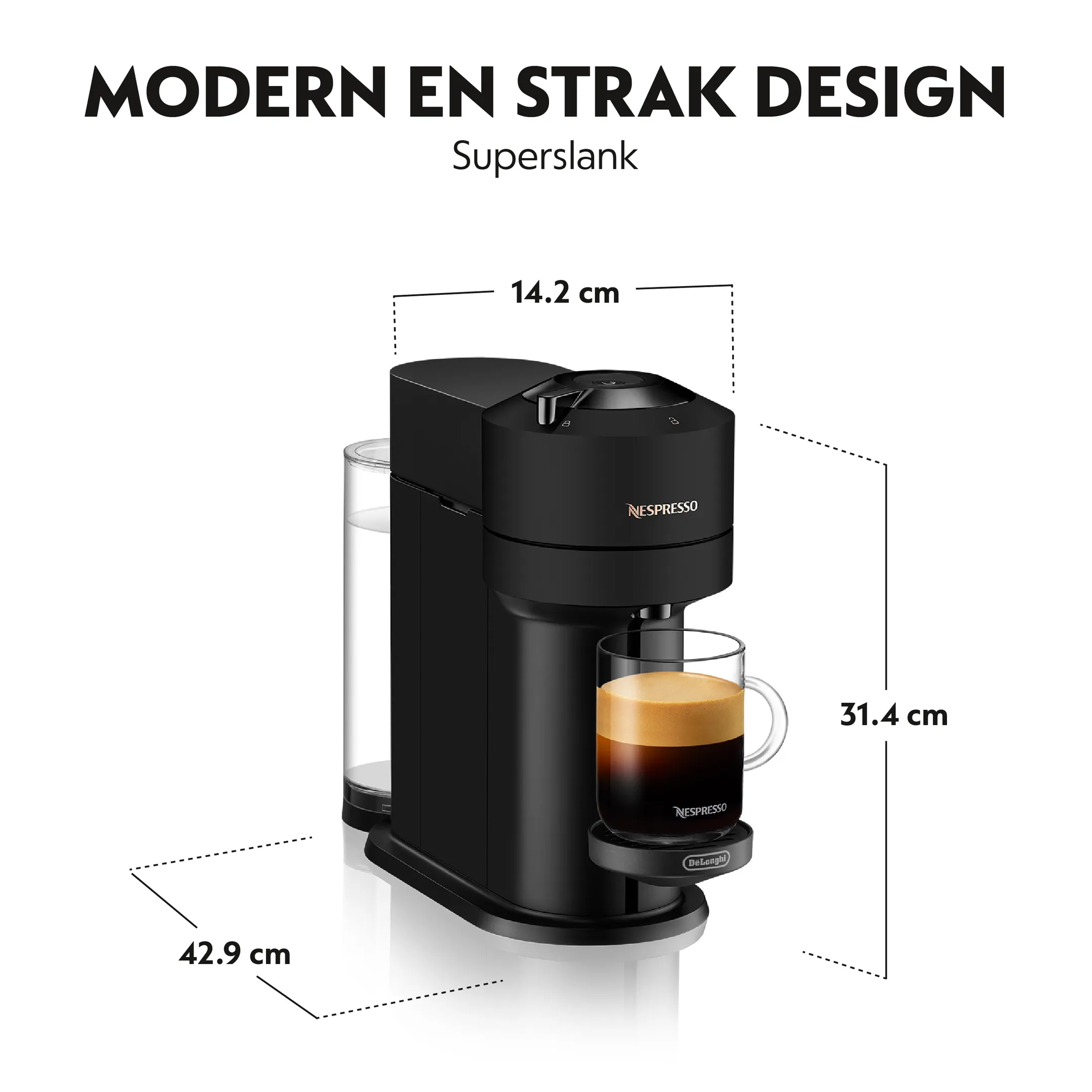 De'Longhi Nespresso Koffiemachine Vertuo Next Matt Black