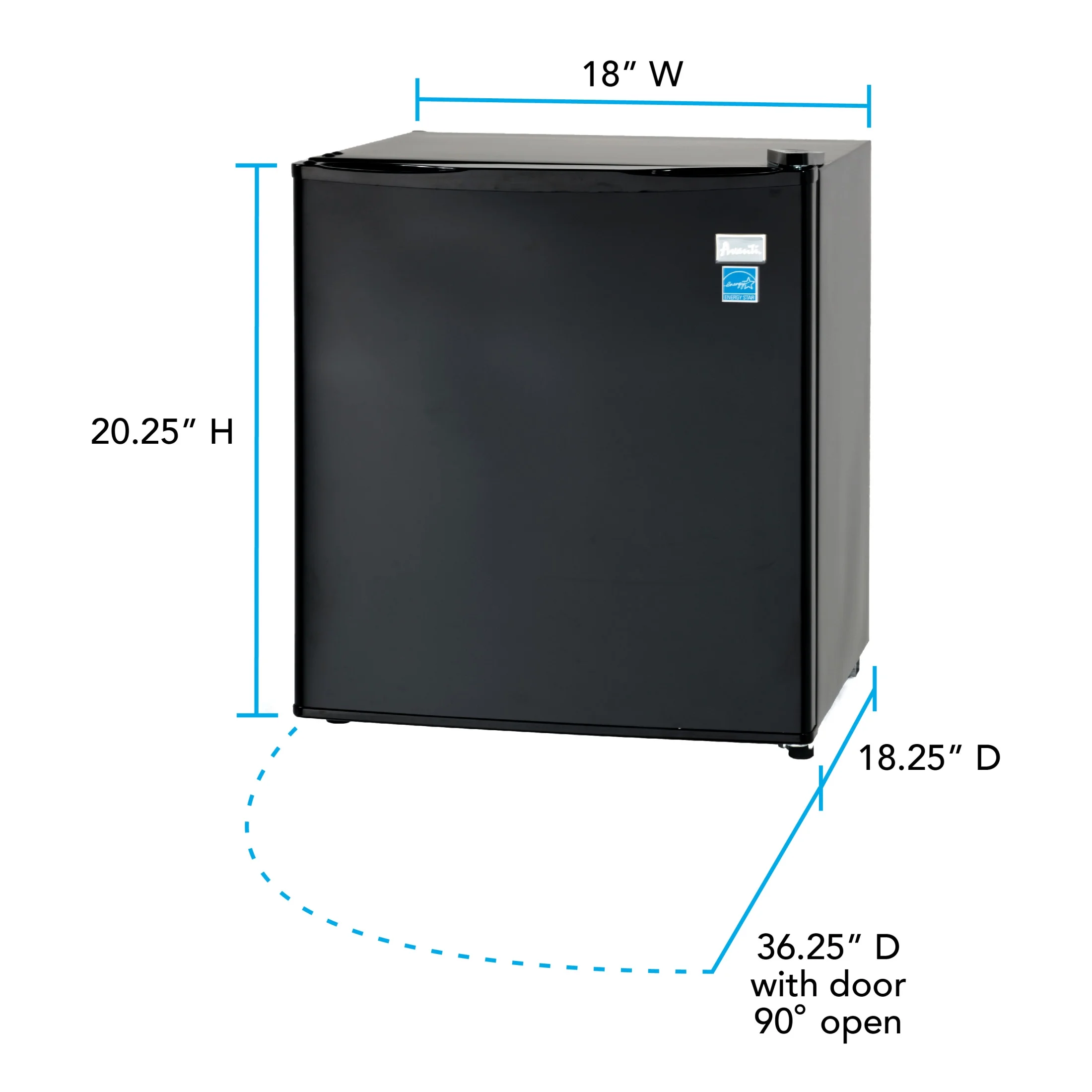 1.7?cu. ft.?Compact Refrigerator, in Stainless Steel (AR17T3S)(Black/Stainless Steel) - Image 7
