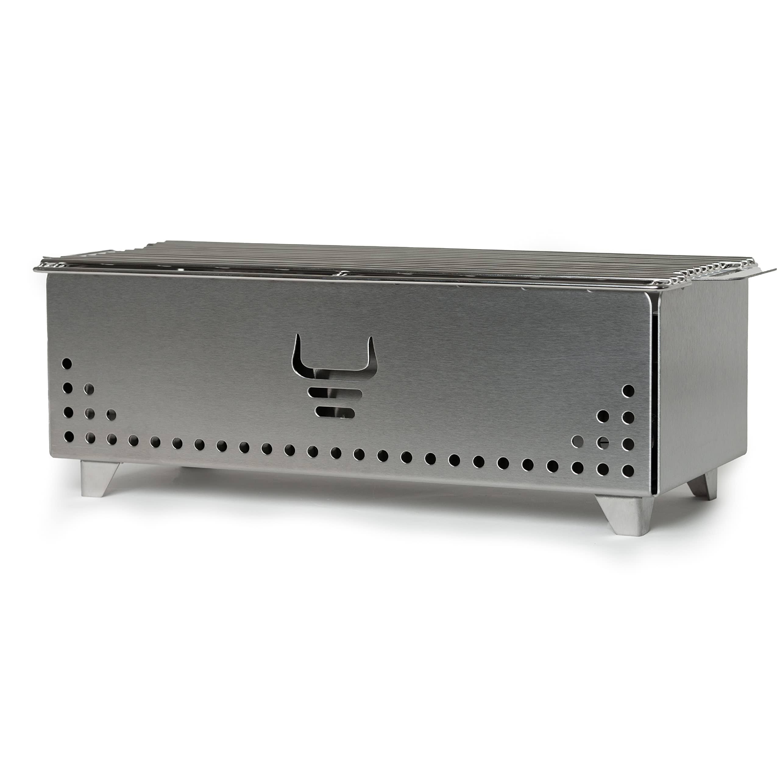Yak Charcoal Grill, Brushed Steel