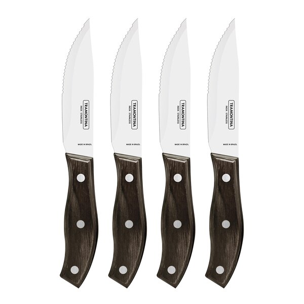 BBQ by Hellstrøm biffkniver 4 deler 23,8 cm natur