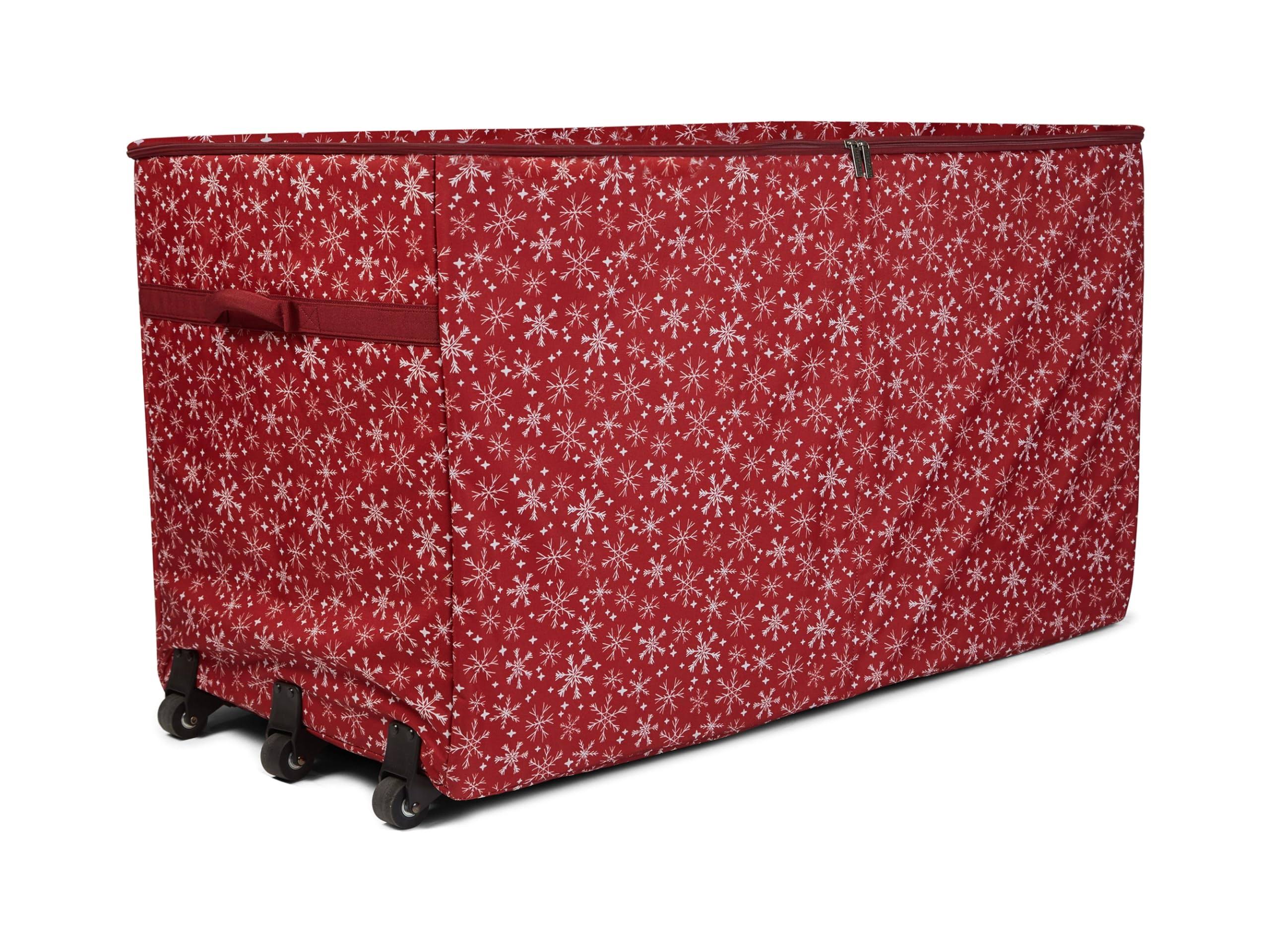 Covermates Keepsakes Christmas Tree Structured Rolling Storage Bag - Superior Protection, Reinforced Handles - Holiday Storage-Red Snowflake