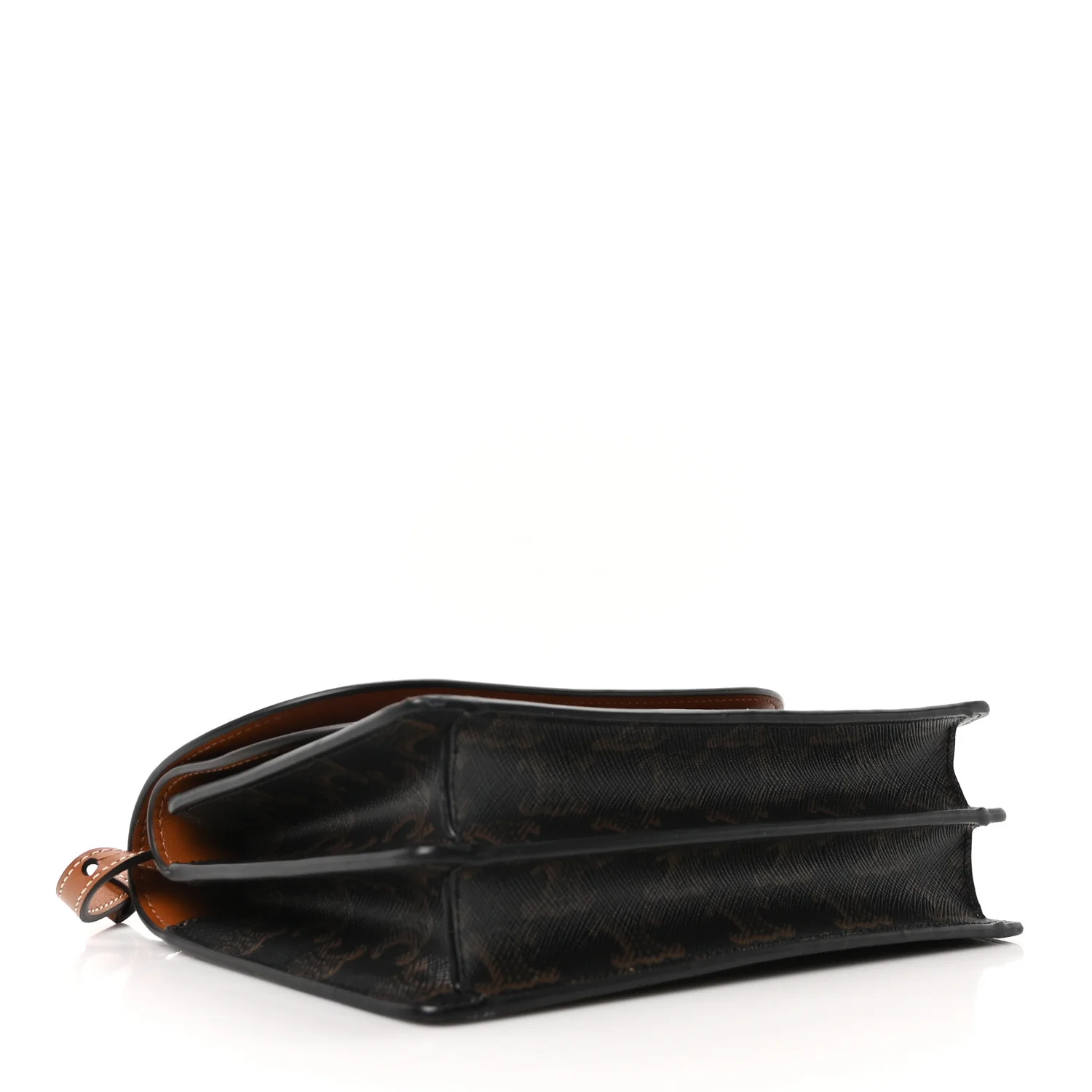 Triomphe Canvas Lambskin Wallet On Strap Tan