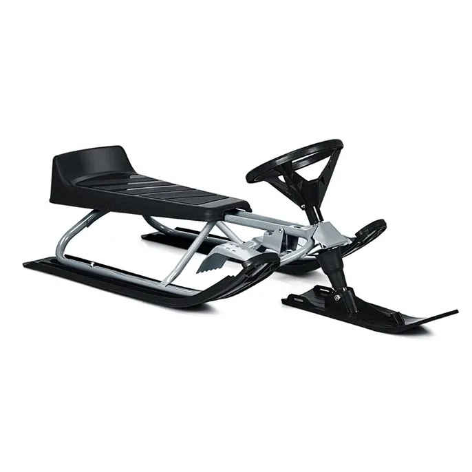 Luge de course sur neige, planche de glisse pour skis avec double freins