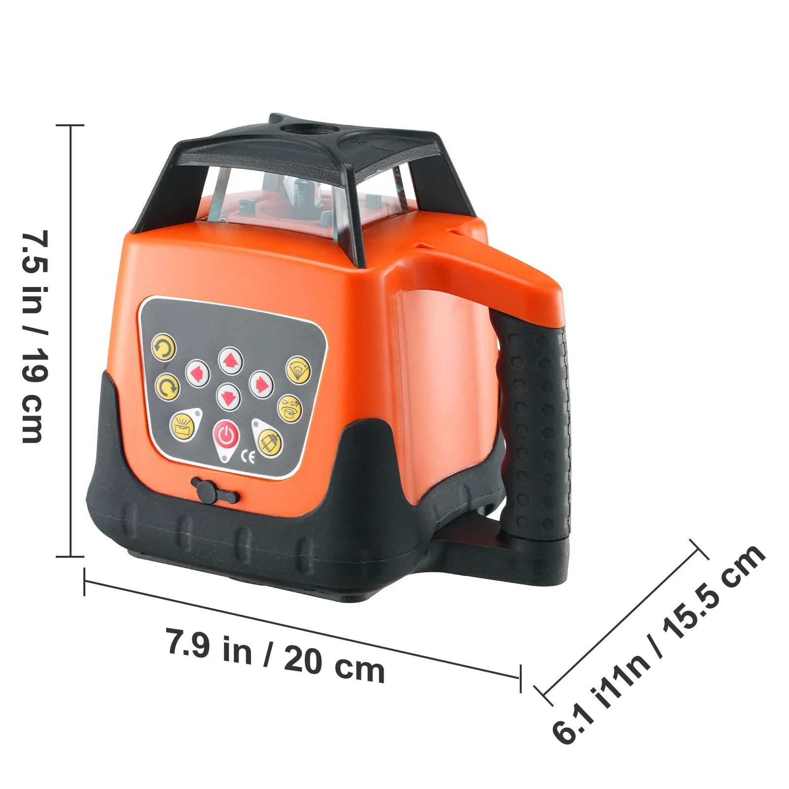 KFFKFF Laser Level, 1650ft Range, 360�� Self-Leveling Red Cross Line, Adjustable 5 Speeds & 4 Scan Angles, IP66 Water-Resistant, Remote & Manual Modes, Includes Battery