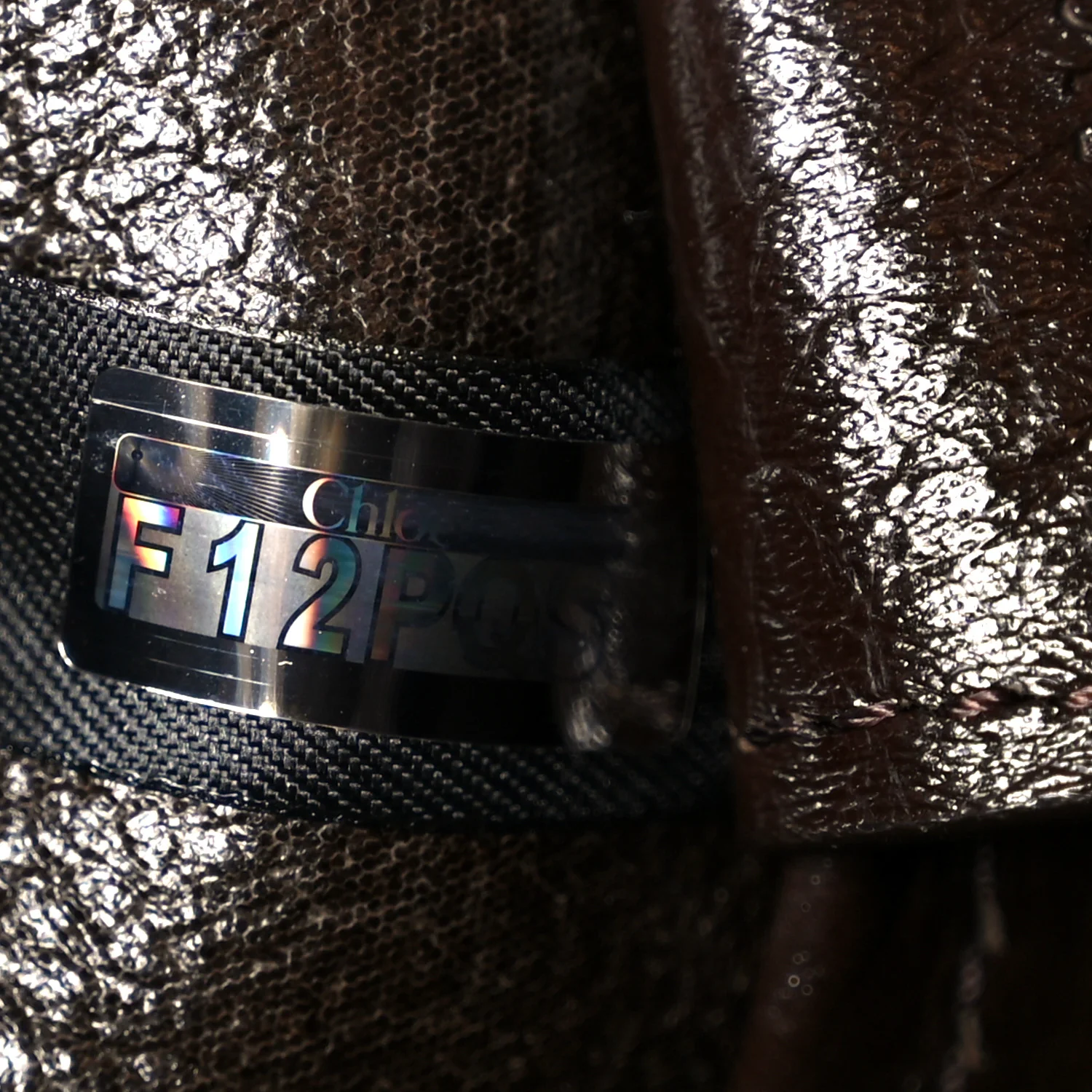 Grained Calfskin Small Spin Tote Kohl Brown