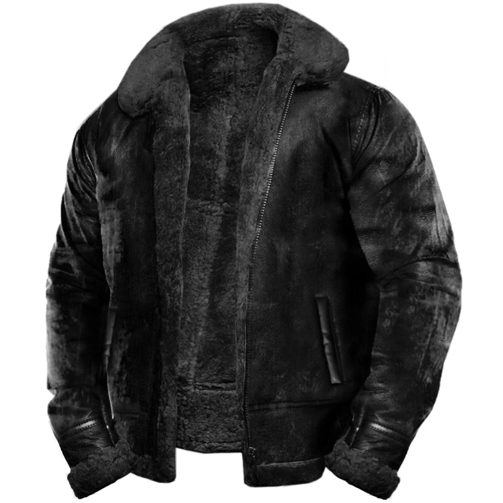 Veste en Cuir Vintage pour Homme pour l'Extérieur - Modèle Pierre