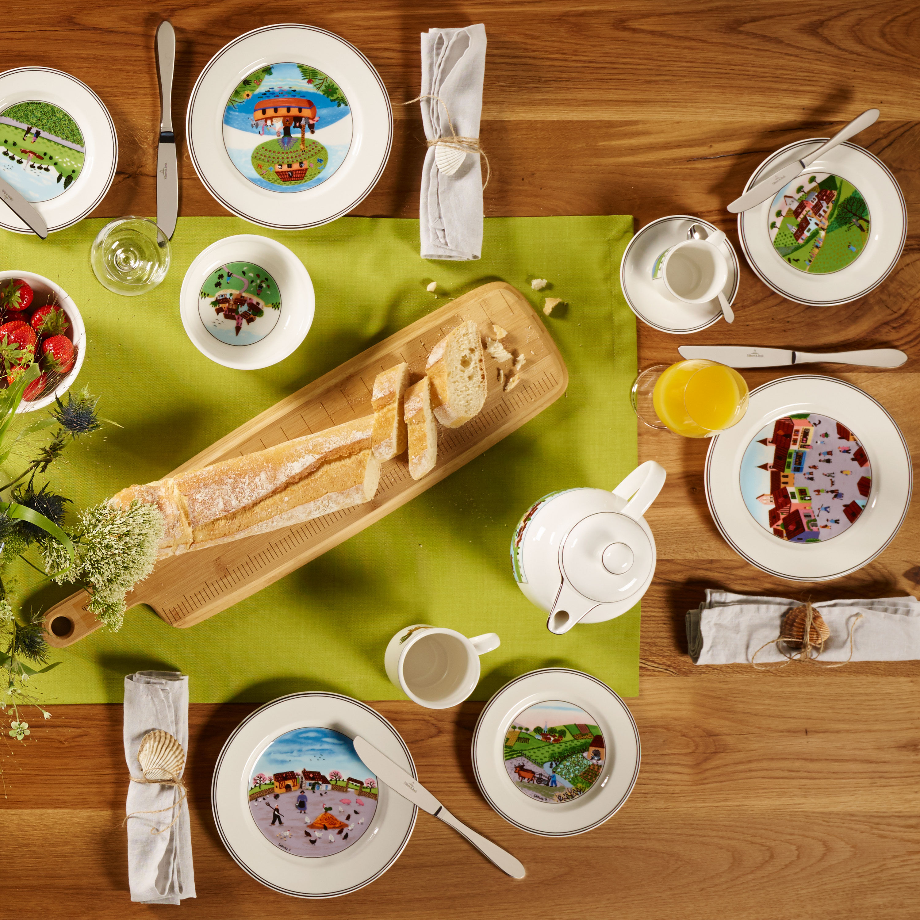 Design Naif Appetizer/ Bread Plate - Multi-colored, 6.7'', Premium Porcelain
